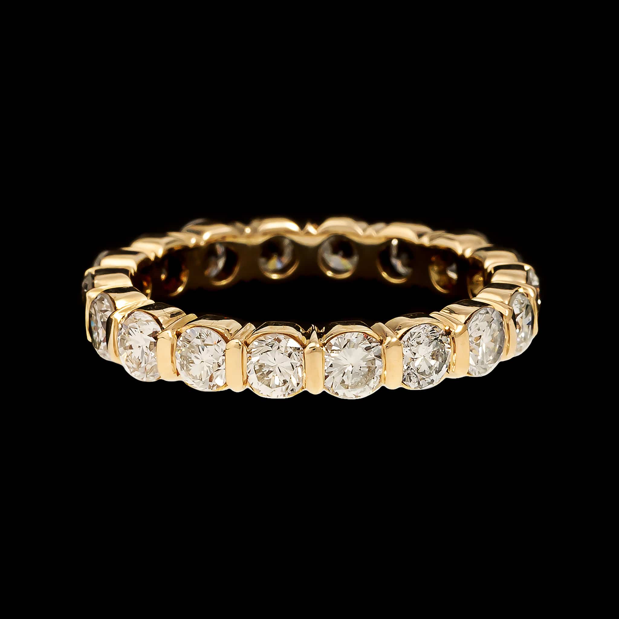 14K Yellow Gold Estate Diamond Eternity Band