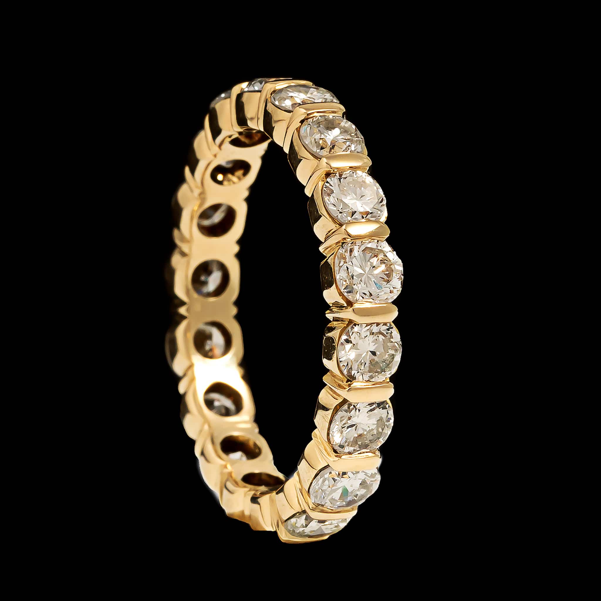 14K Yellow Gold Estate Diamond Eternity Band - Image 2