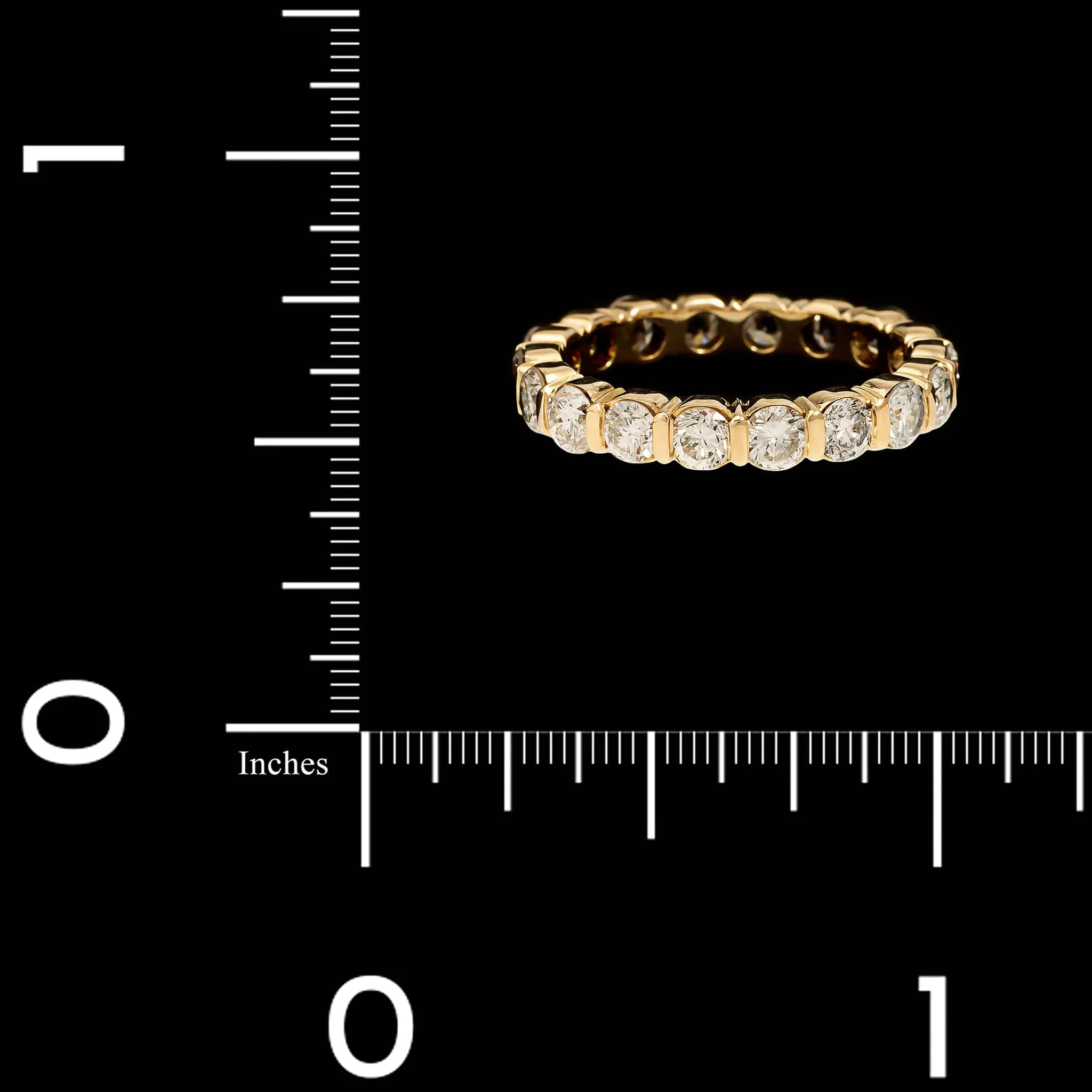 14K Yellow Gold Estate Diamond Eternity Band - Image 3