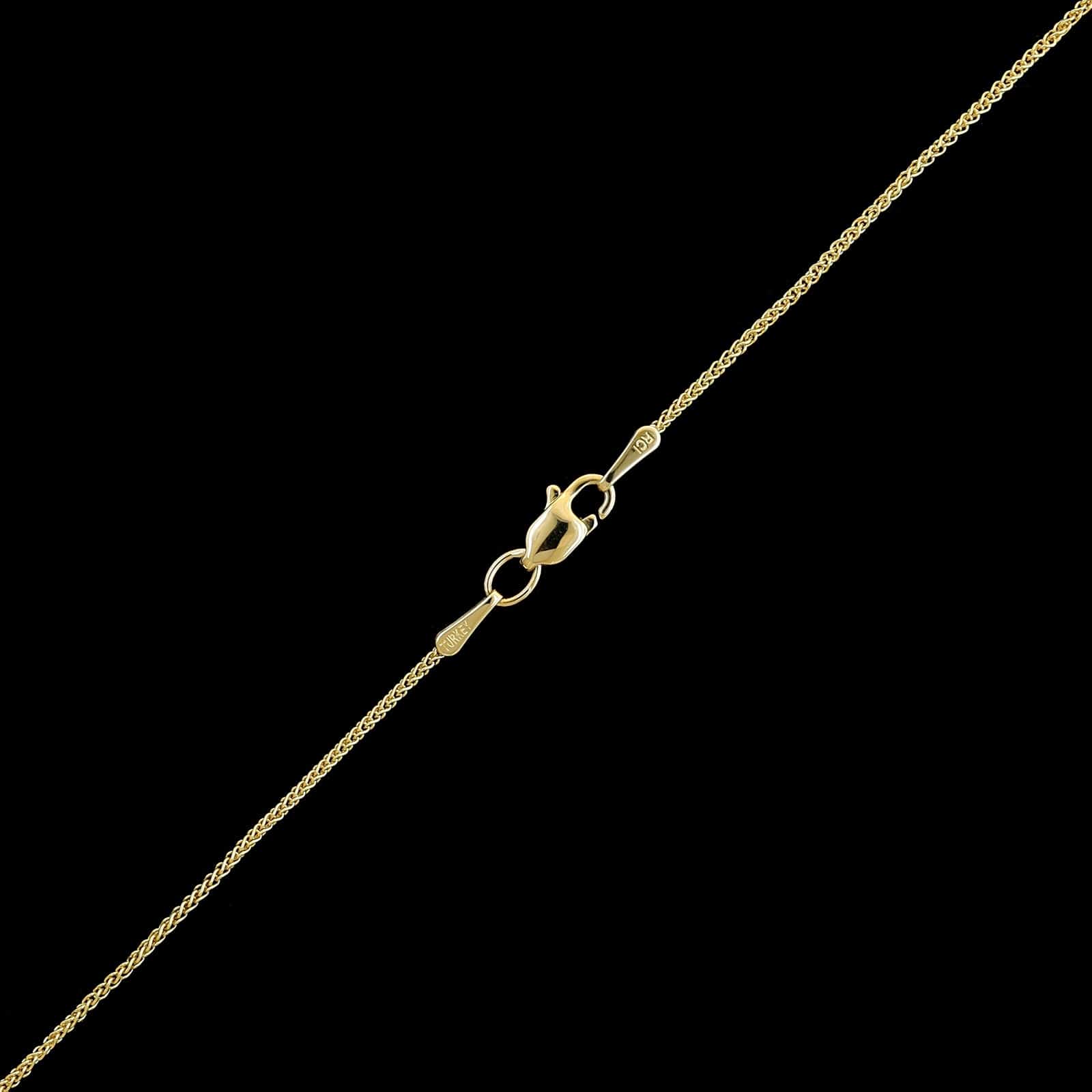 14K Yellow Gold Estate Diamond Initial T Pendant Necklace - Image 3