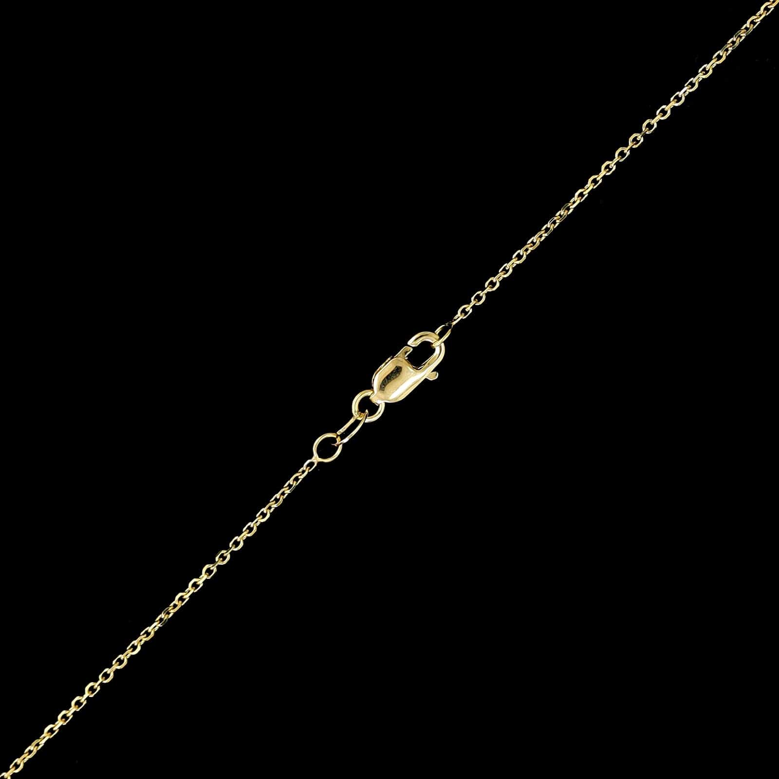 14K Yellow Gold Estate Diamond Pendant Necklace - Image 3