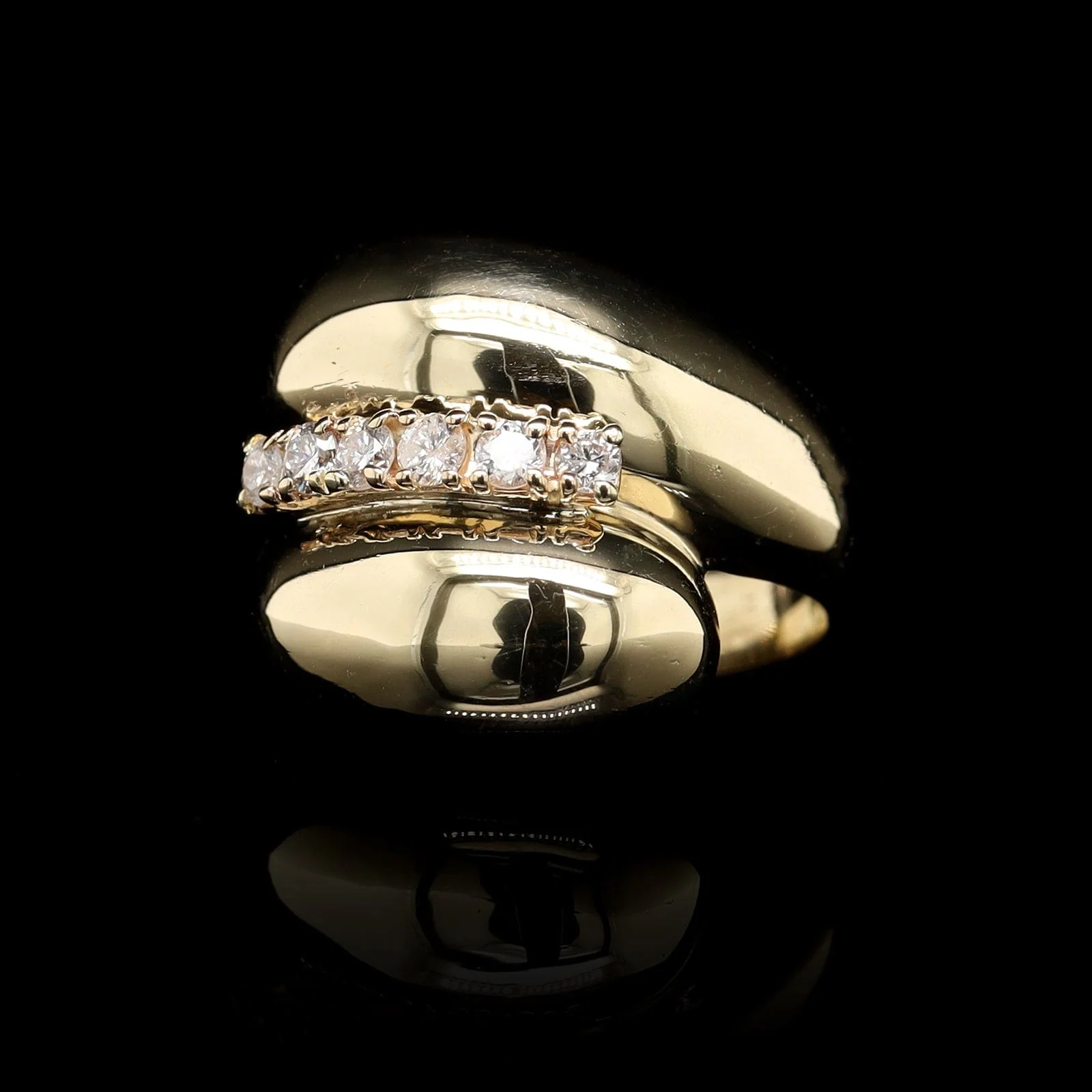14K Yellow Gold Estate Diamond Ring