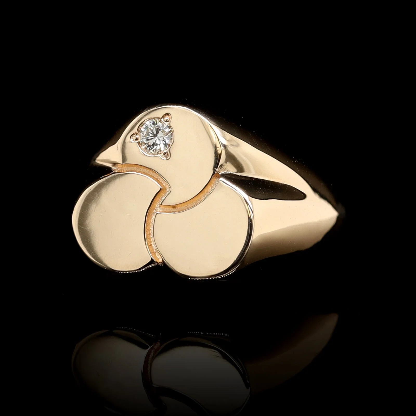 14K Yellow Gold Estate Diamond Ring