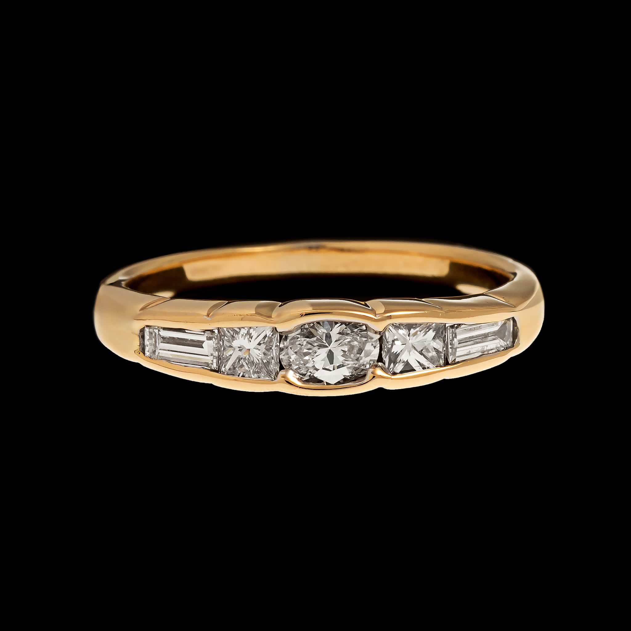 14K Yellow Gold Estate Diamond Ring
