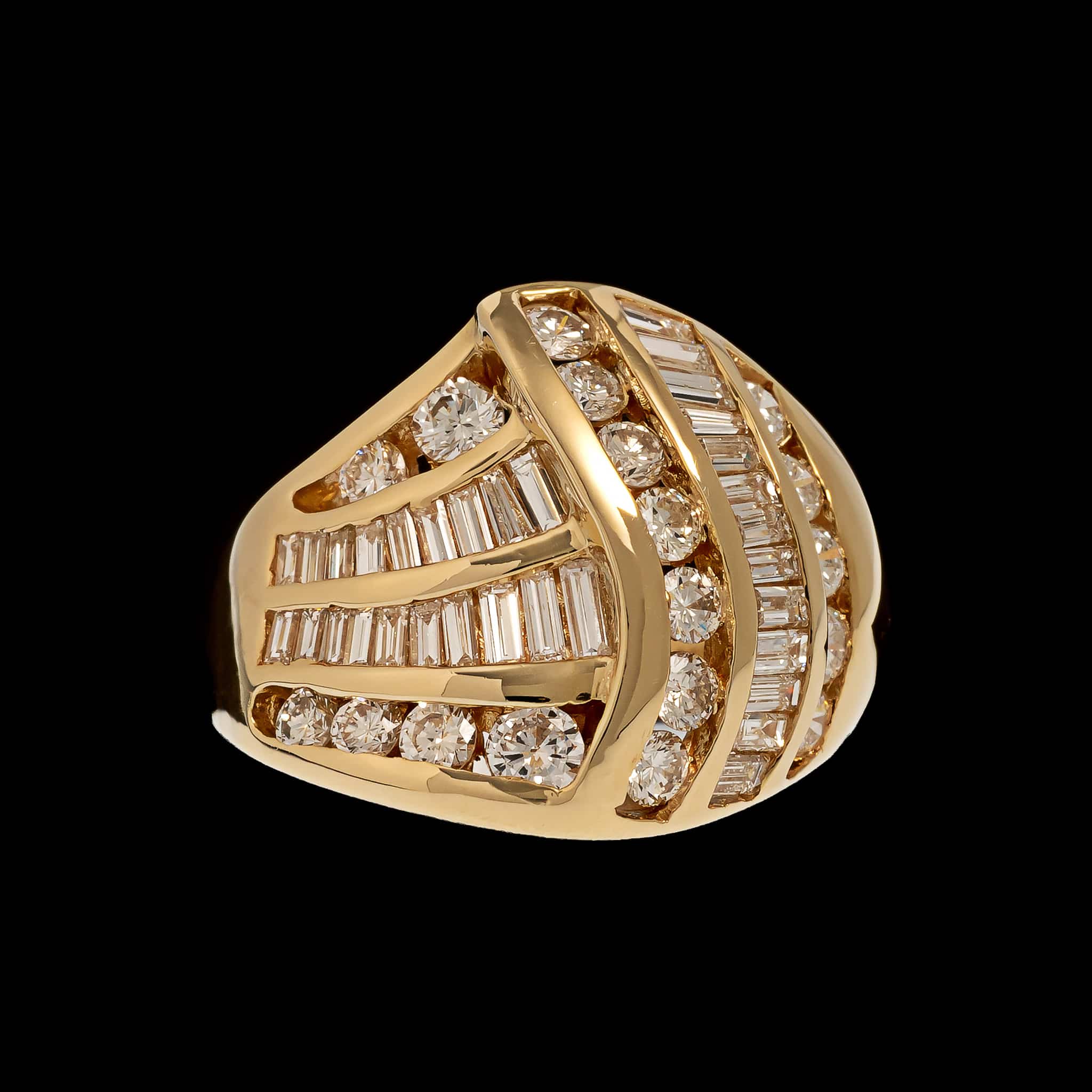 14K Yellow Gold Estate Diamond Ring