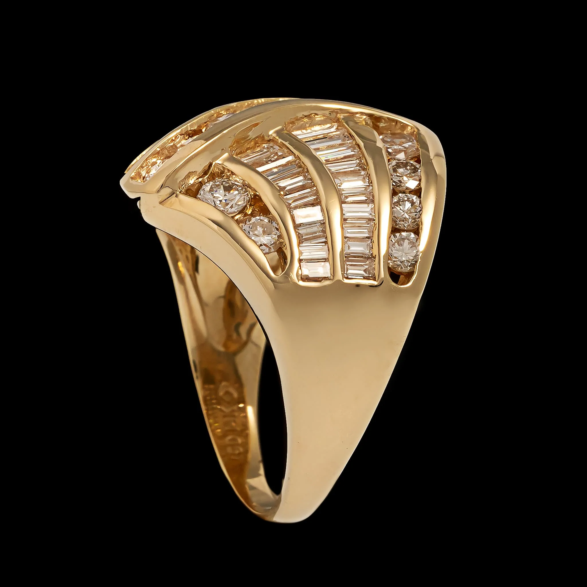 14K Yellow Gold Estate Diamond Ring - Image 2