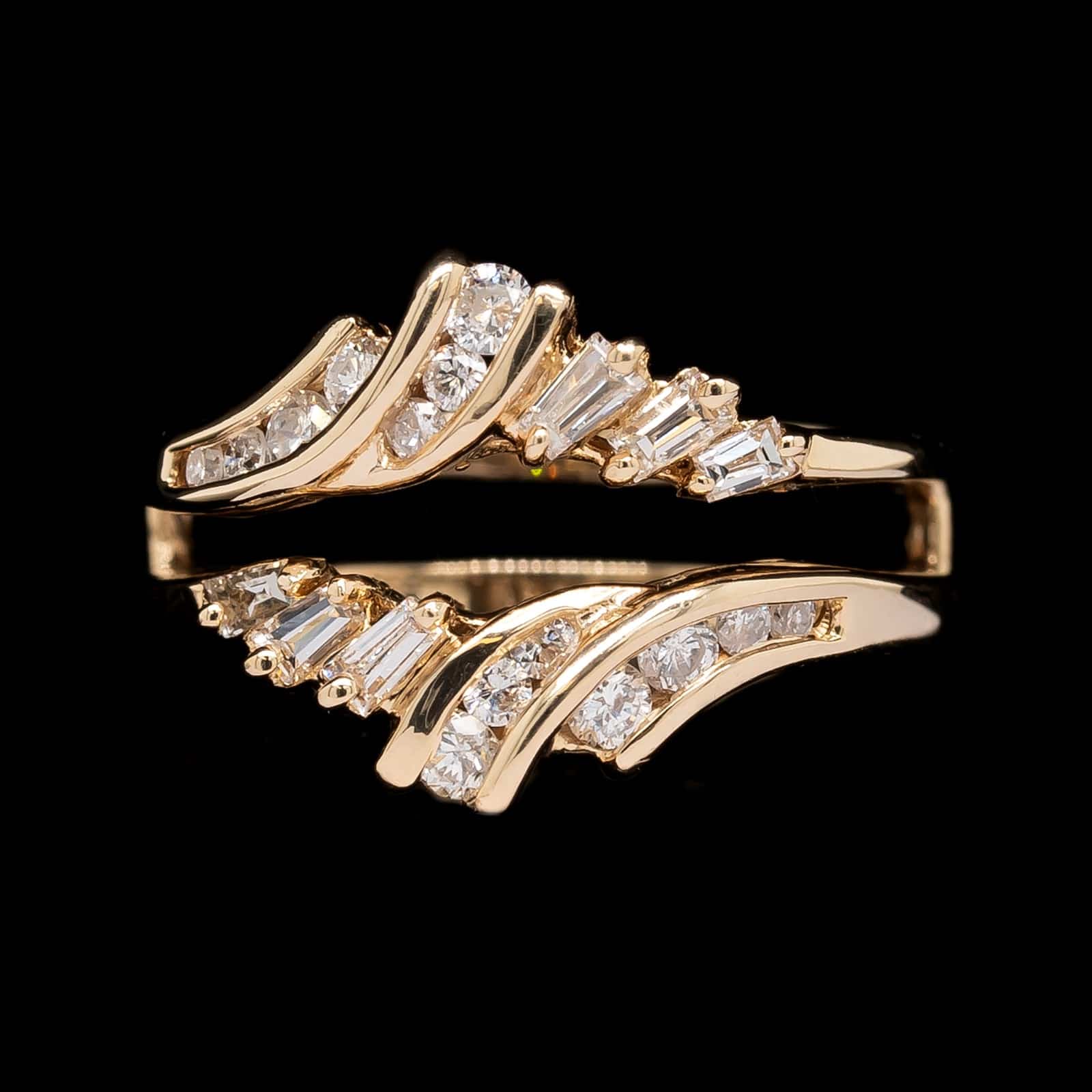 14K Yellow Gold Estate Diamond Wrap Insert Ring