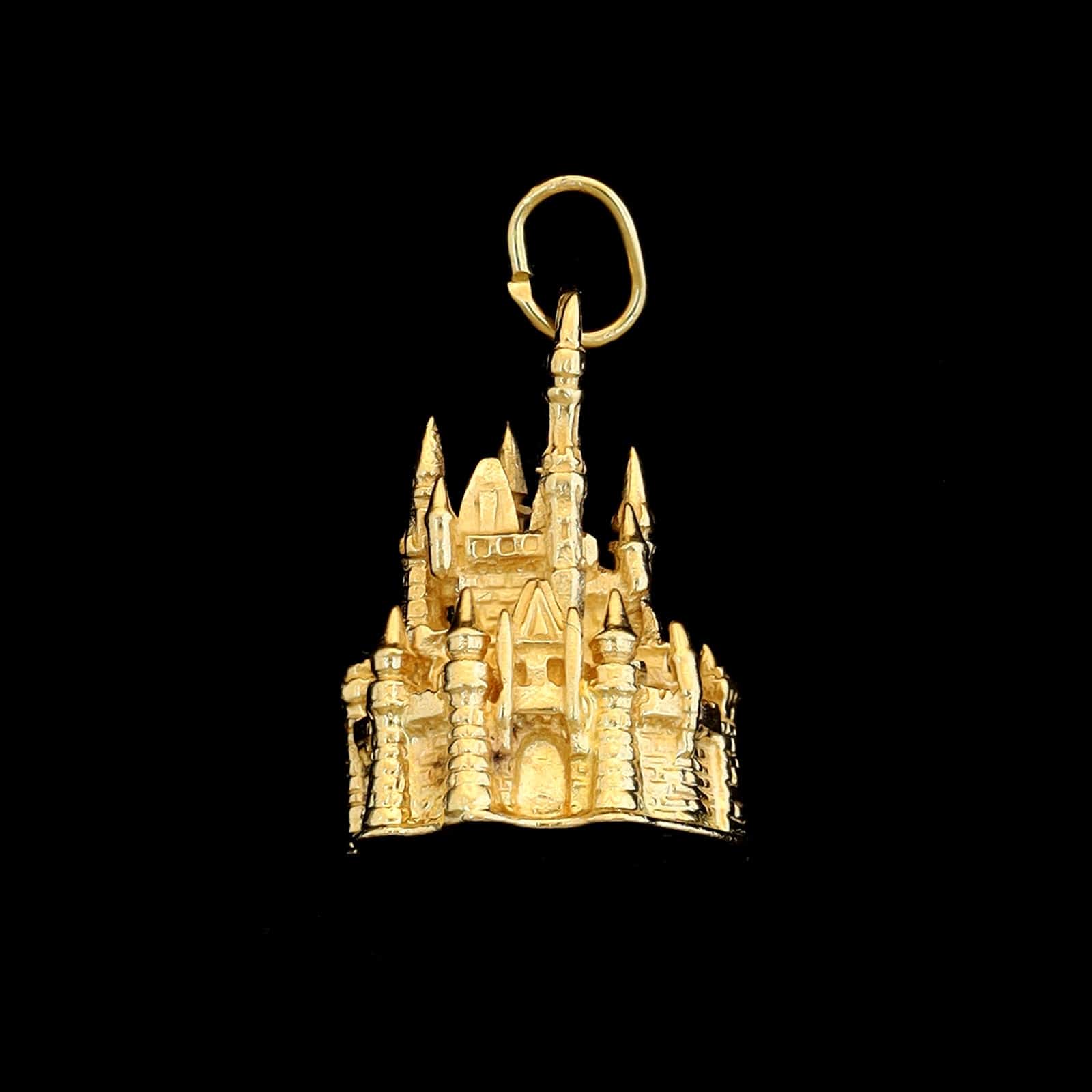 14K Yellow Gold Estate Disney Magic Kingdom Castle Charm