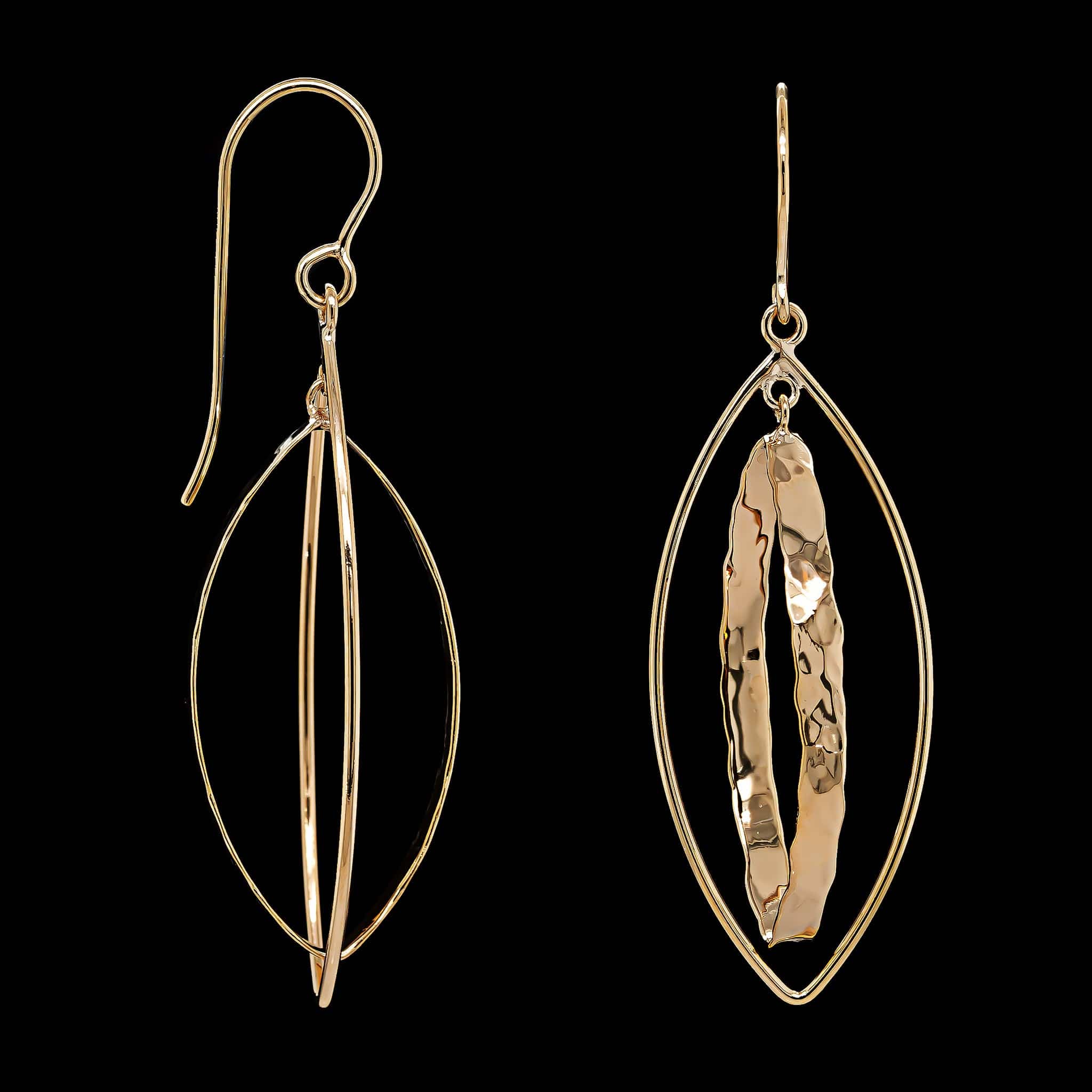 14K Yellow Gold Estate Drop Earrings