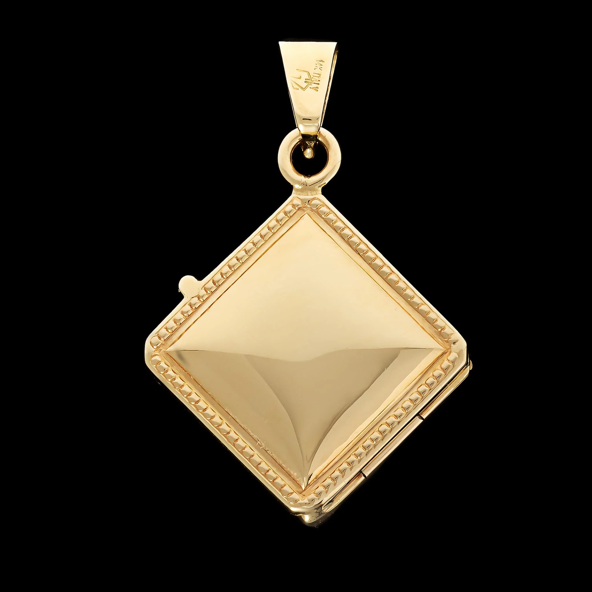 14K Yellow Gold Estate Engraved Locket - Image 2