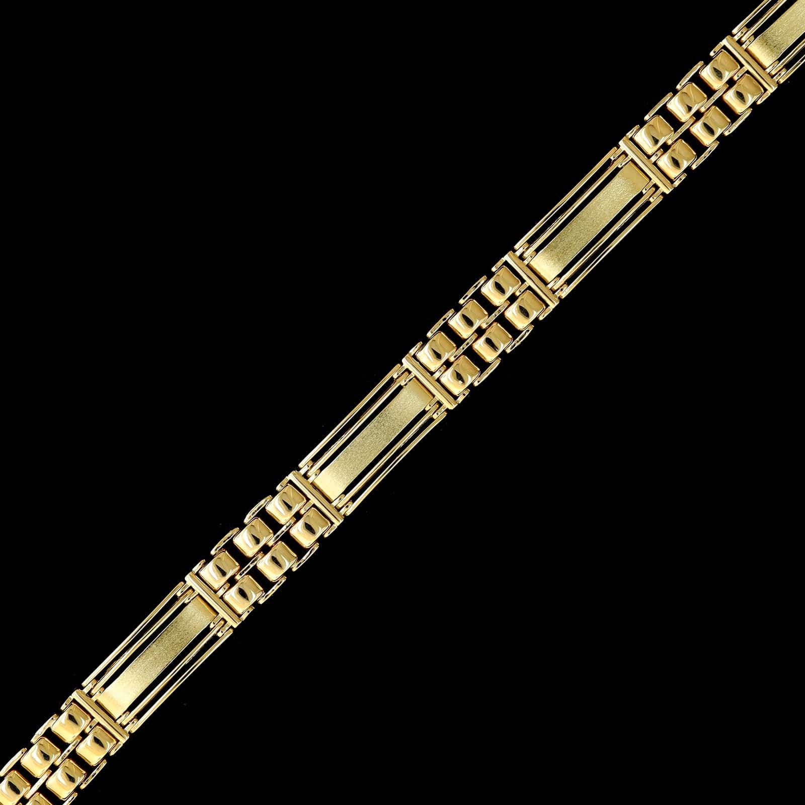 14K Yellow Gold Estate Fancy Link Bracelet - Image 2