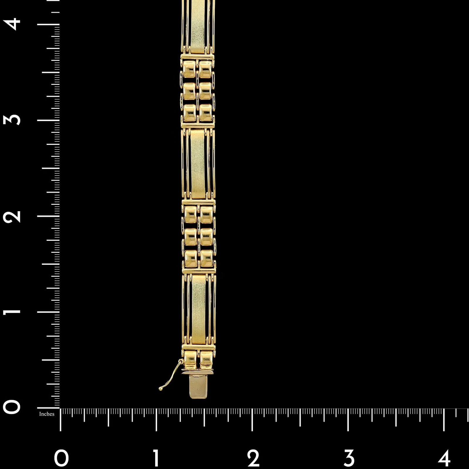 14K Yellow Gold Estate Fancy Link Bracelet - Image 3
