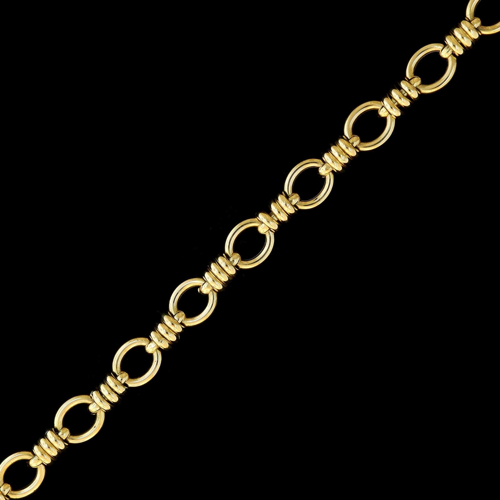 14K Yellow Gold Estate Fancy Link Bracelet - Image 2