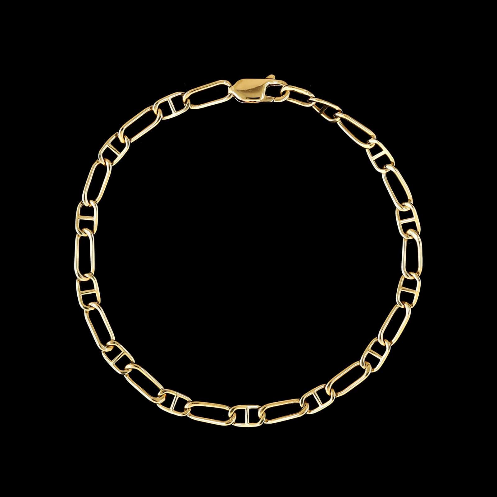 14K Yellow Gold Estate Fancy Link Bracelet
