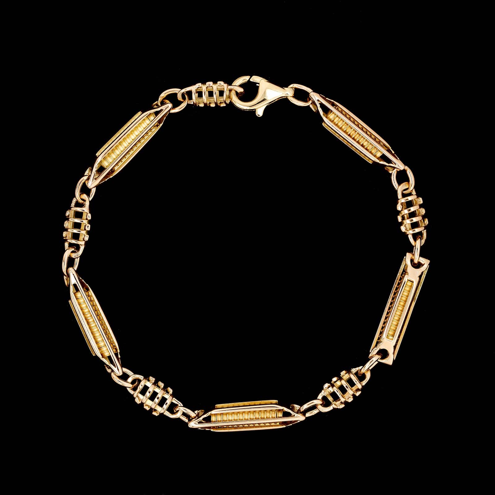 14K Yellow Gold Estate Fancy Link Bracelet