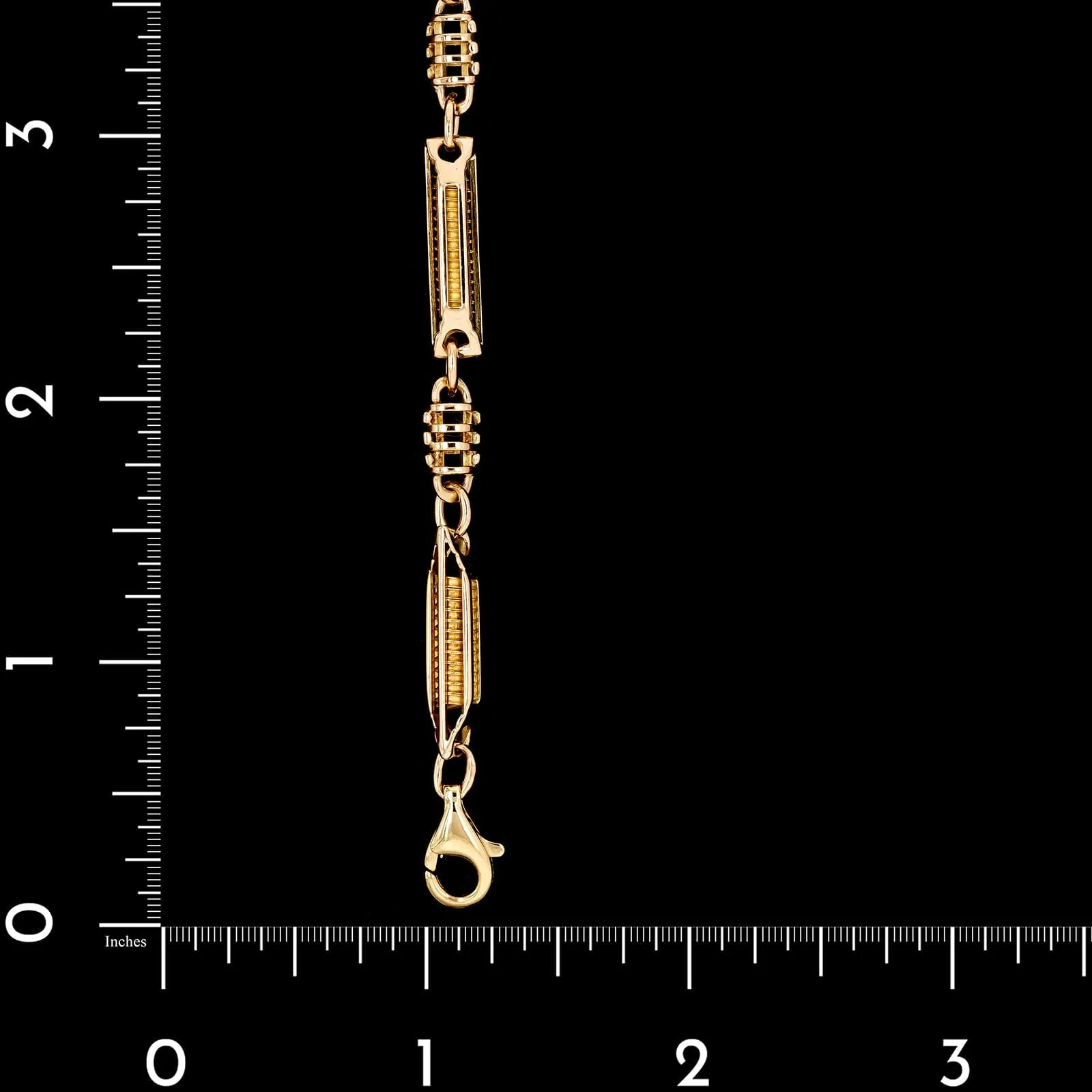 14K Yellow Gold Estate Fancy Link Bracelet - Image 3