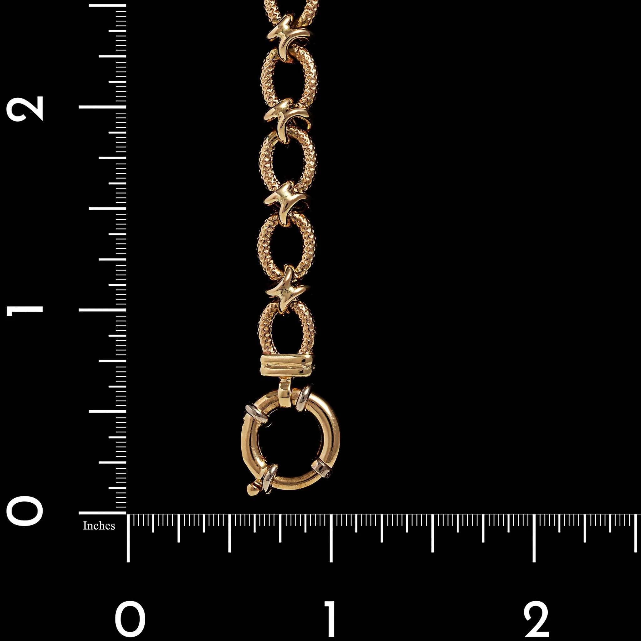 14K Yellow Gold Estate Fancy Link Bracelet - Image 3