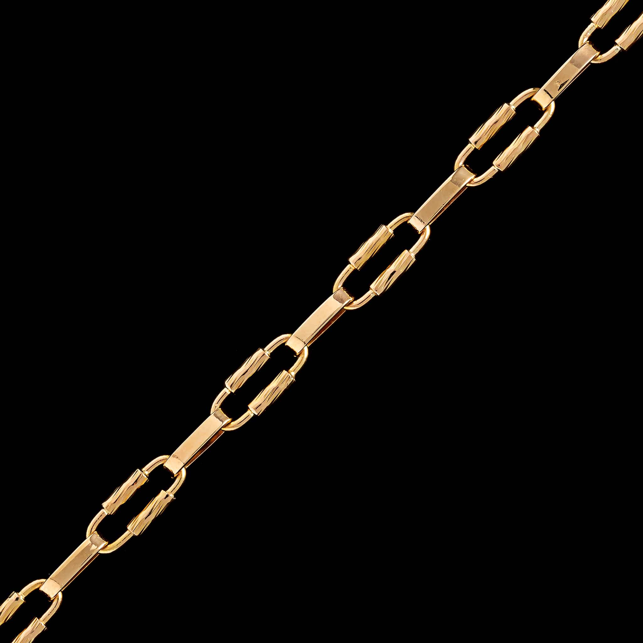 14K Yellow Gold Estate Fancy Link Bracelet - Image 2