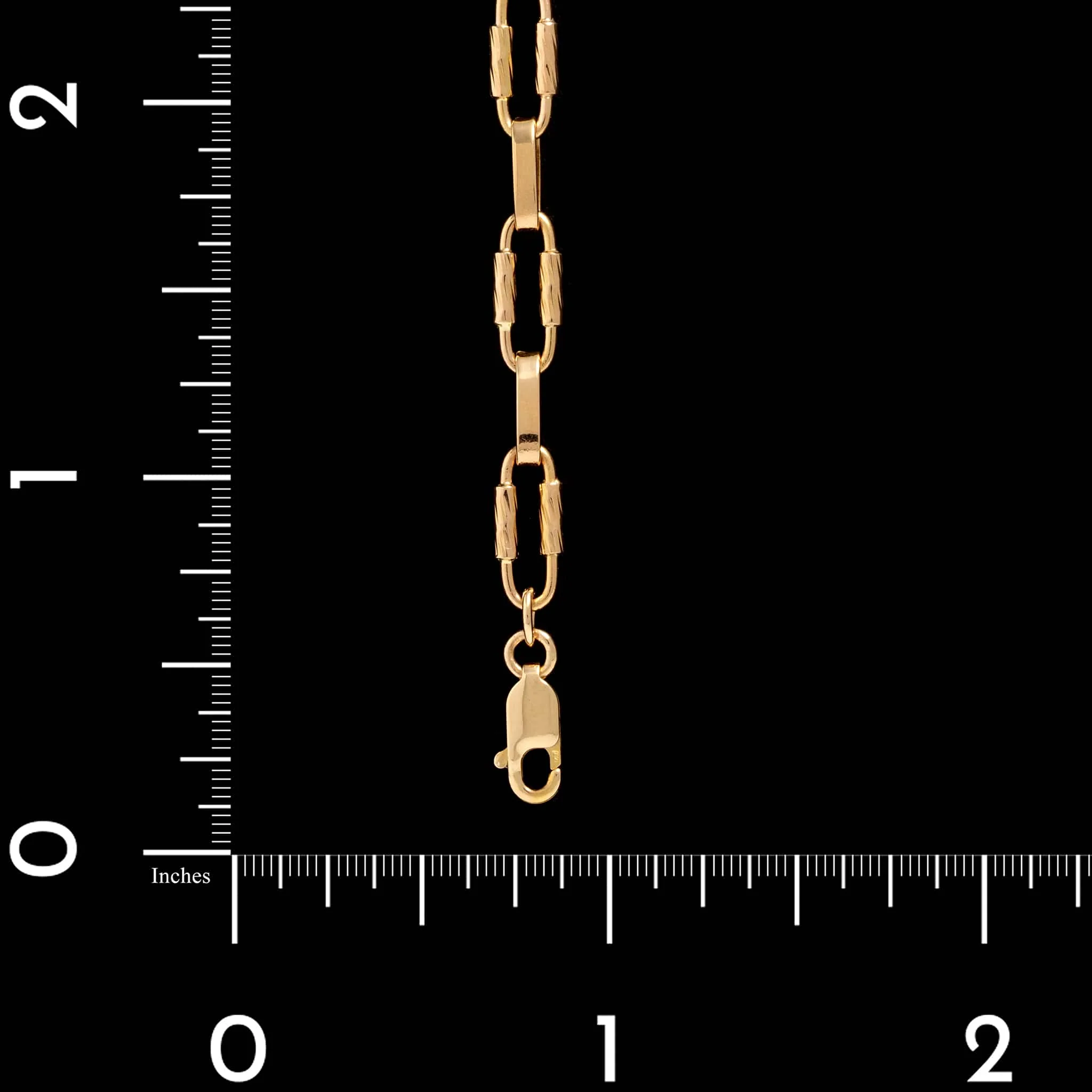 14K Yellow Gold Estate Fancy Link Bracelet - Image 3