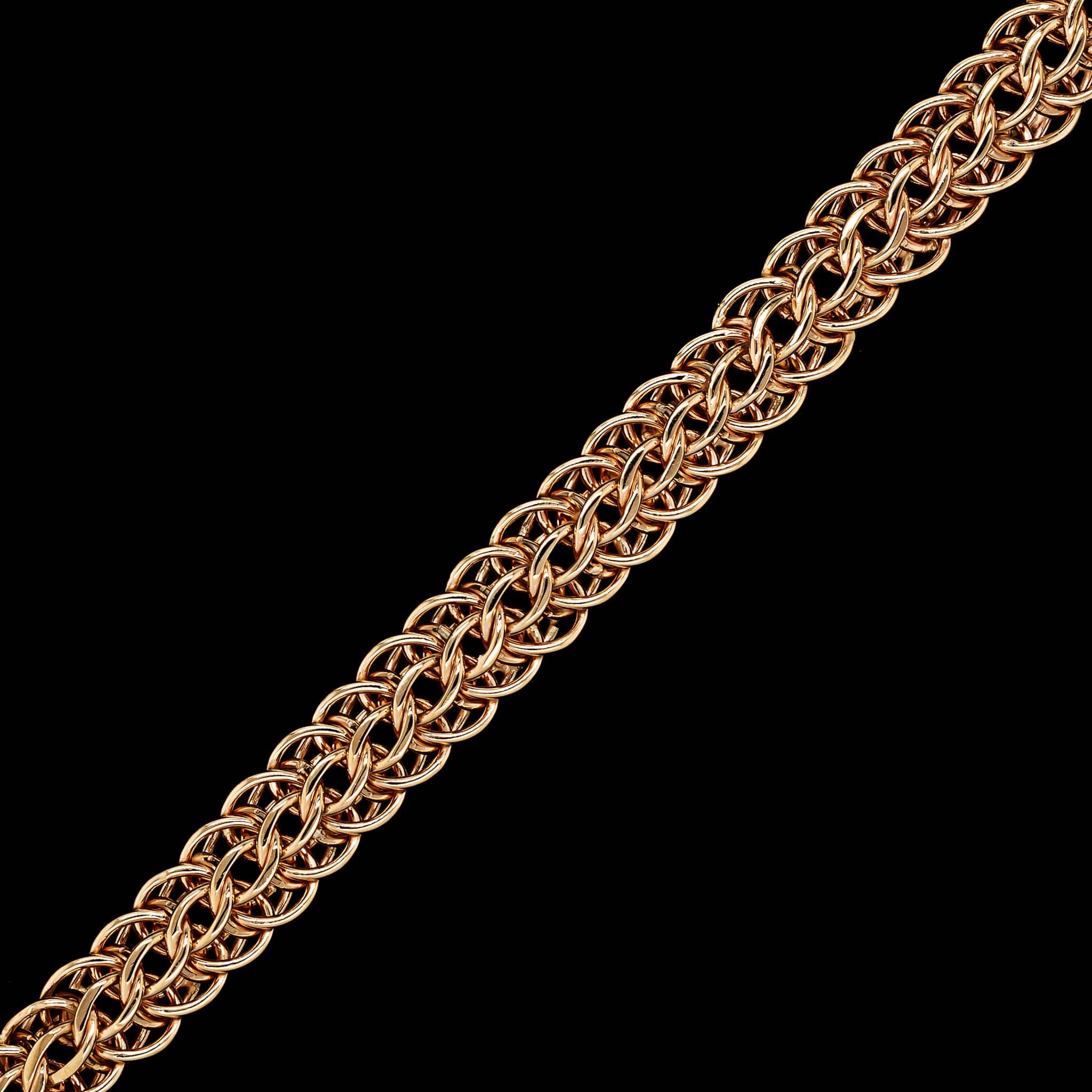14K Yellow Gold Estate Fancy Link Bracelet - Image 2