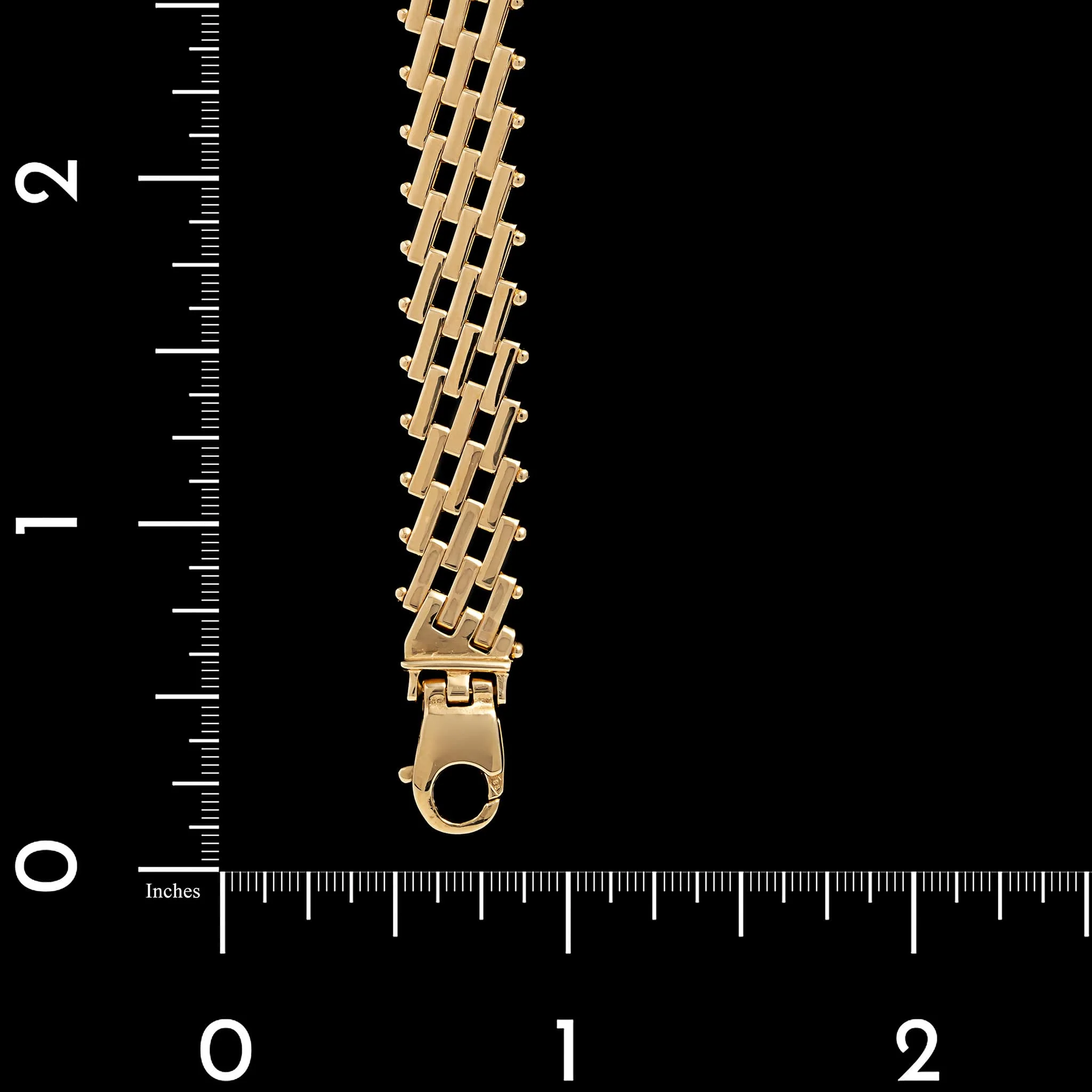 14K Yellow Gold Estate Fancy Link Bracelet - Image 3