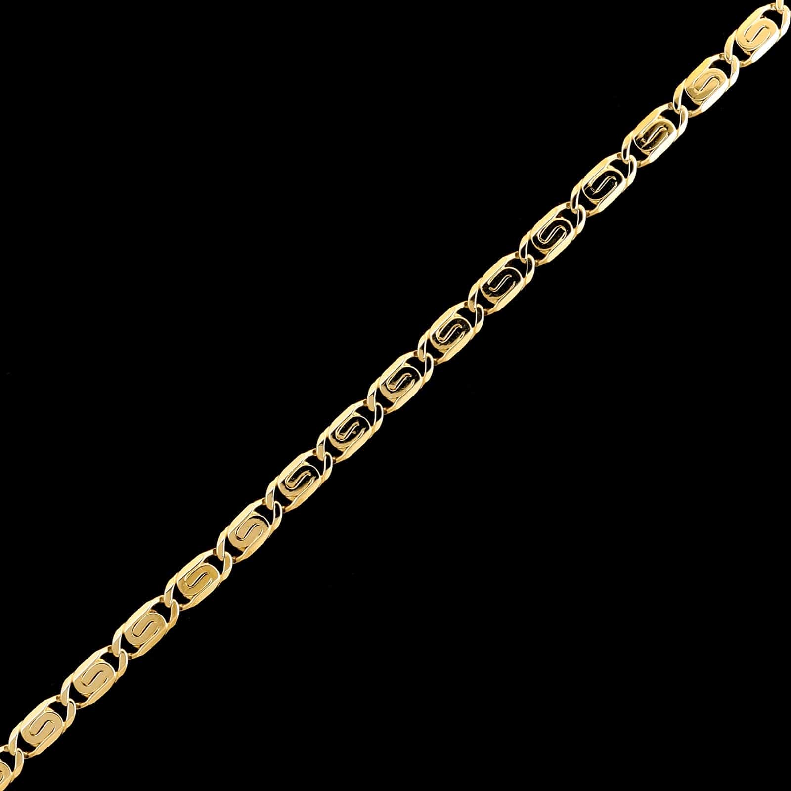 14K Yellow Gold Estate Fancy Link Bracelet - Image 2