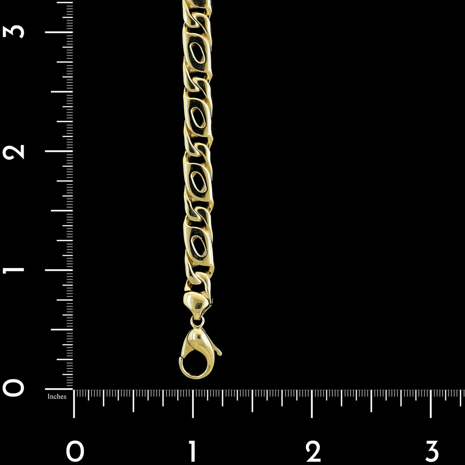 14K Yellow Gold Estate Fancy Link Bracelet - Image 3