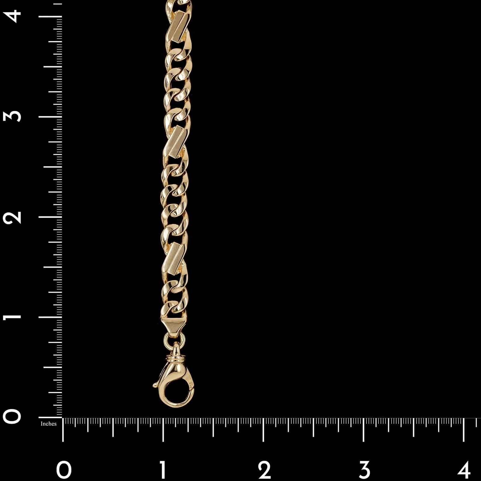 14K Yellow Gold Estate Fancy Link Bracelet - Image 3