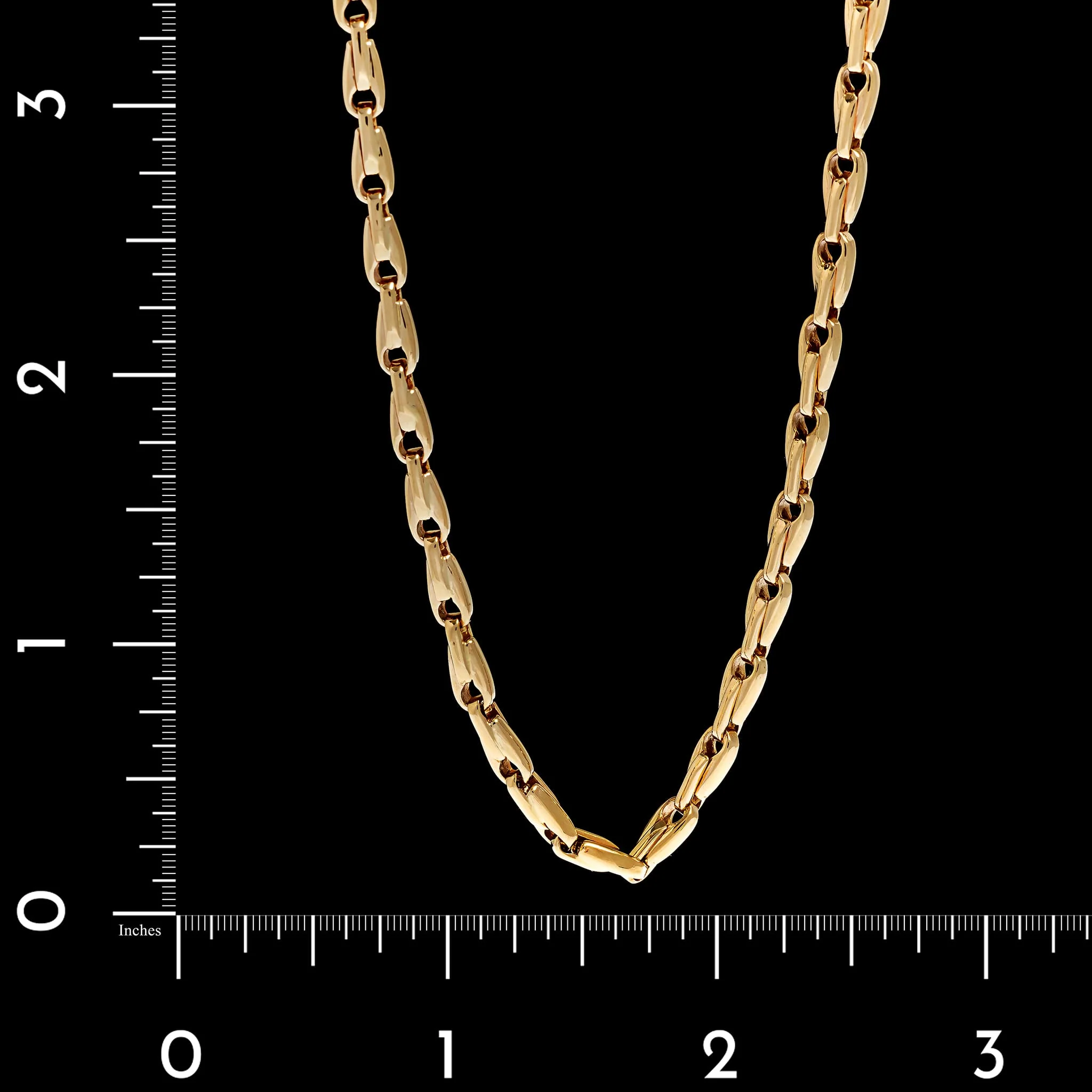 14K Yellow Gold Estate Fancy Link Chain - Image 3