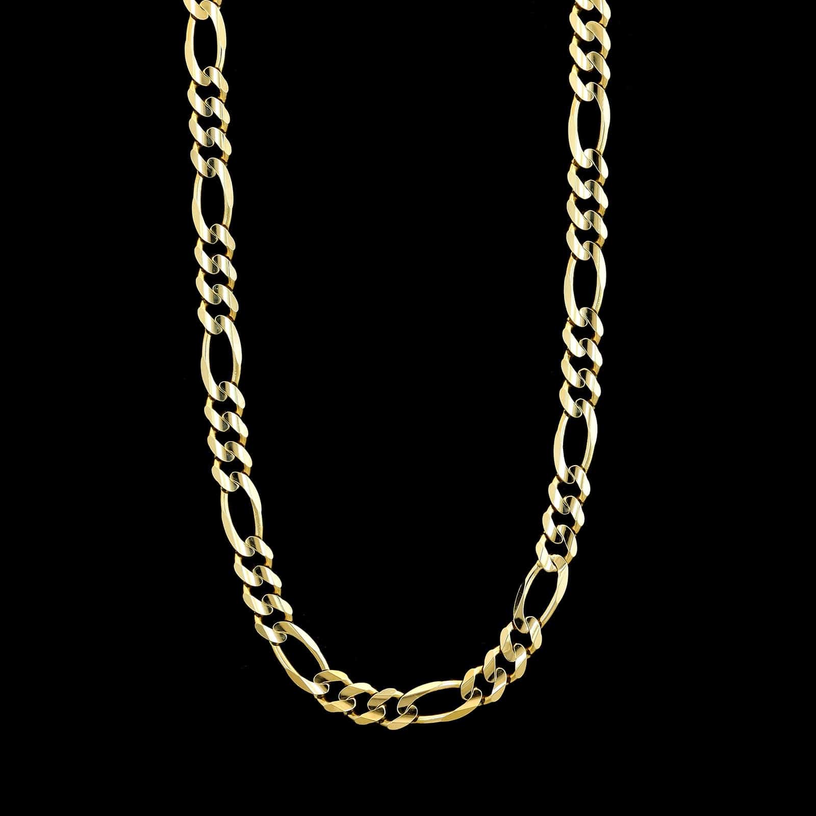 14K Yellow Gold Estate Figaro Chain