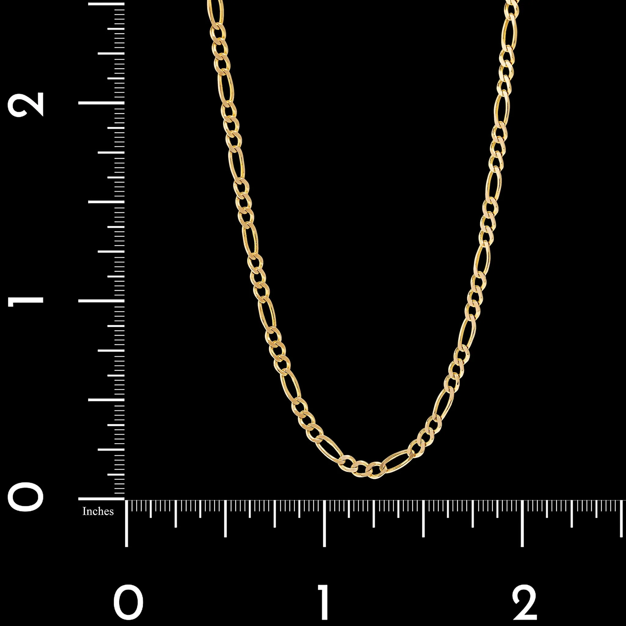 14K Yellow Gold Estate Figaro Chain - Image 3