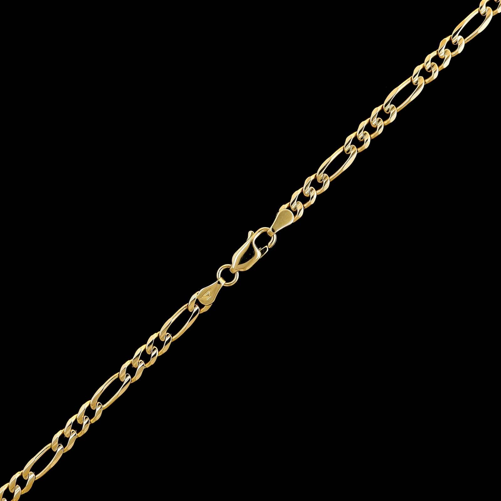 14K Yellow Gold Estate Figaro Link Chain - Image 2