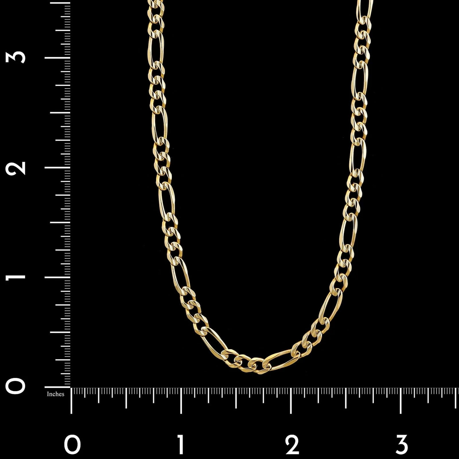 14K Yellow Gold Estate Figaro Link Chain - Image 3
