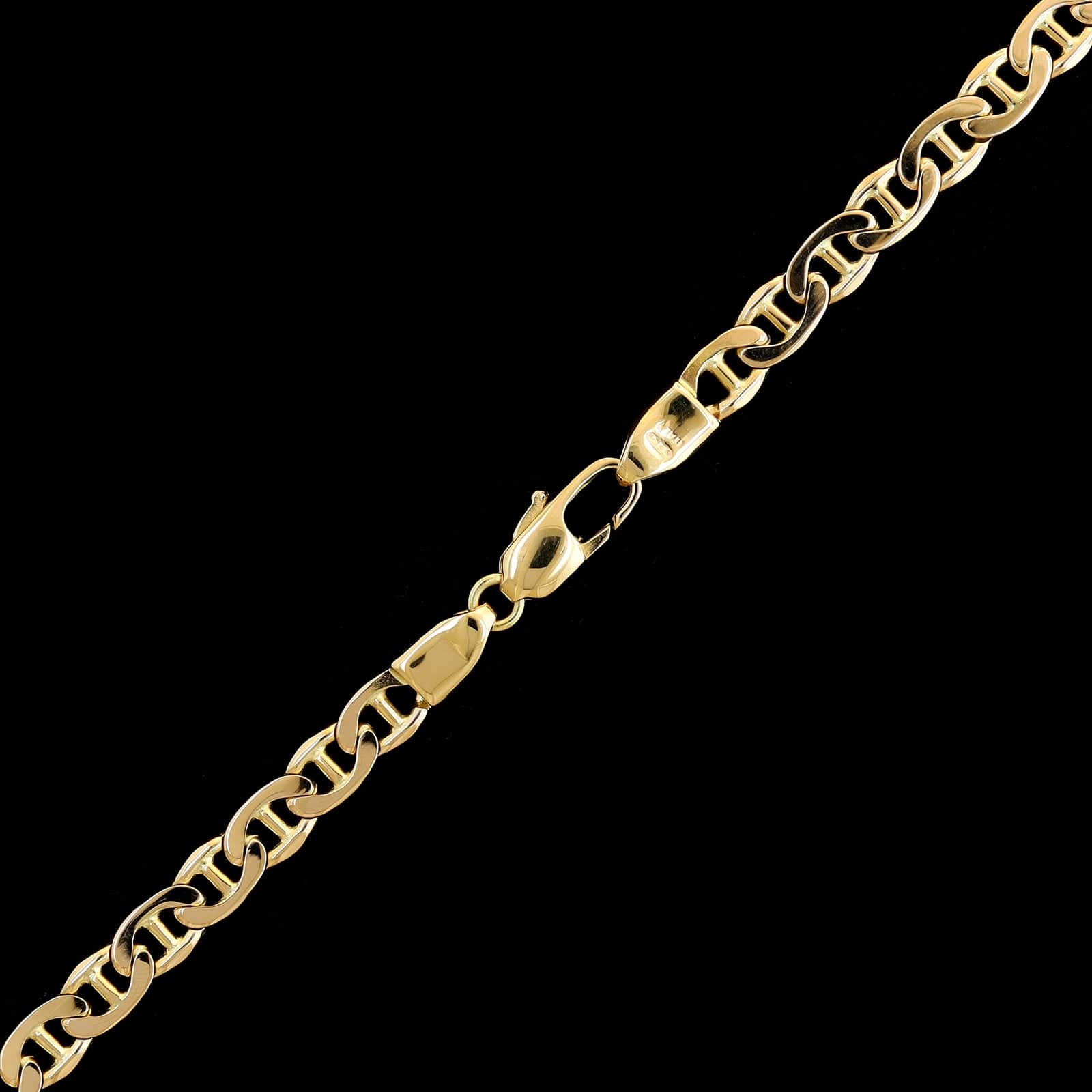 14K Yellow Gold Estate Flat Anchor Link Chain - Image 2
