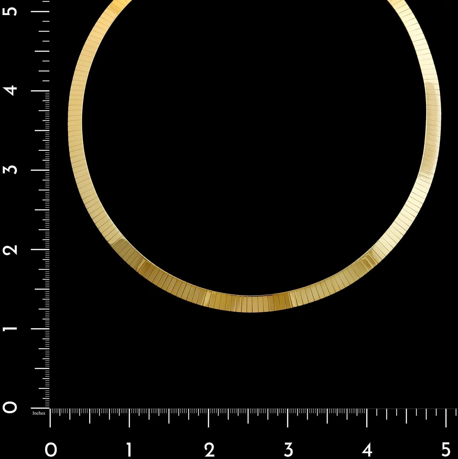 14K Yellow Gold Estate Flat Omega Necklace - Image 3