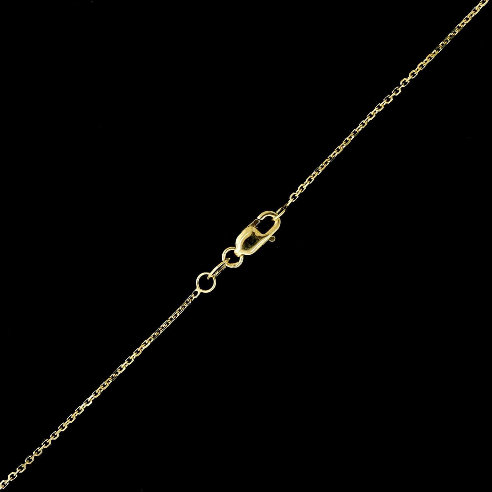14K Yellow Gold Estate Gemstone Cross Pendant Necklace - Image 3