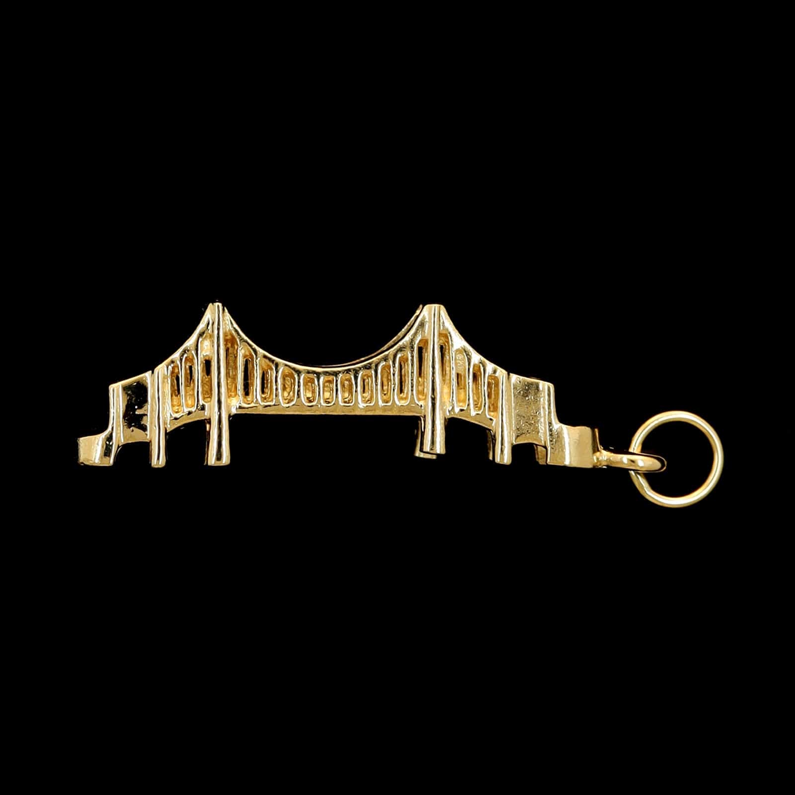 14K Yellow Gold Estate Golden Gate Bridge Charm - Image 2