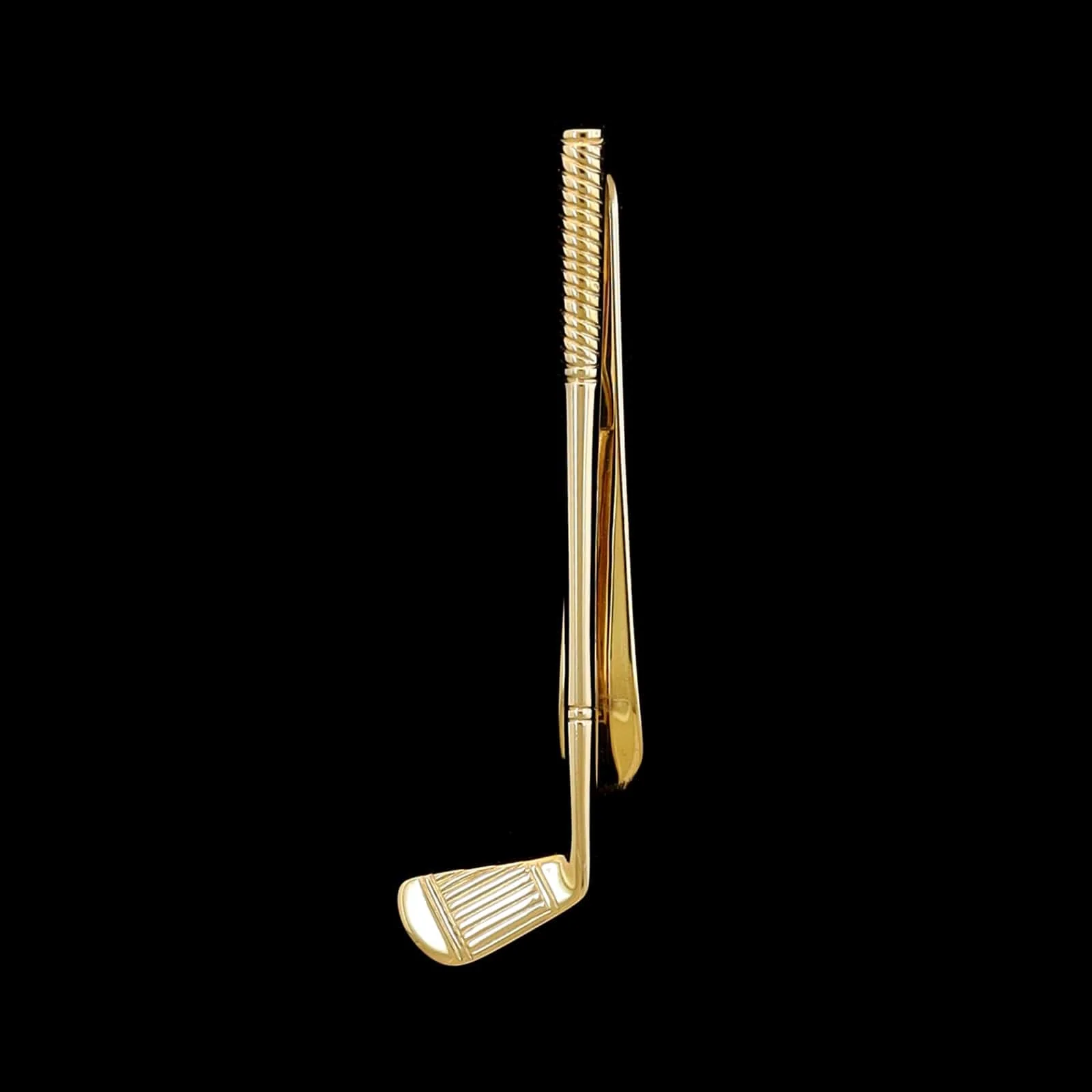 14K Yellow Gold Estate Golf Club Tie Clip