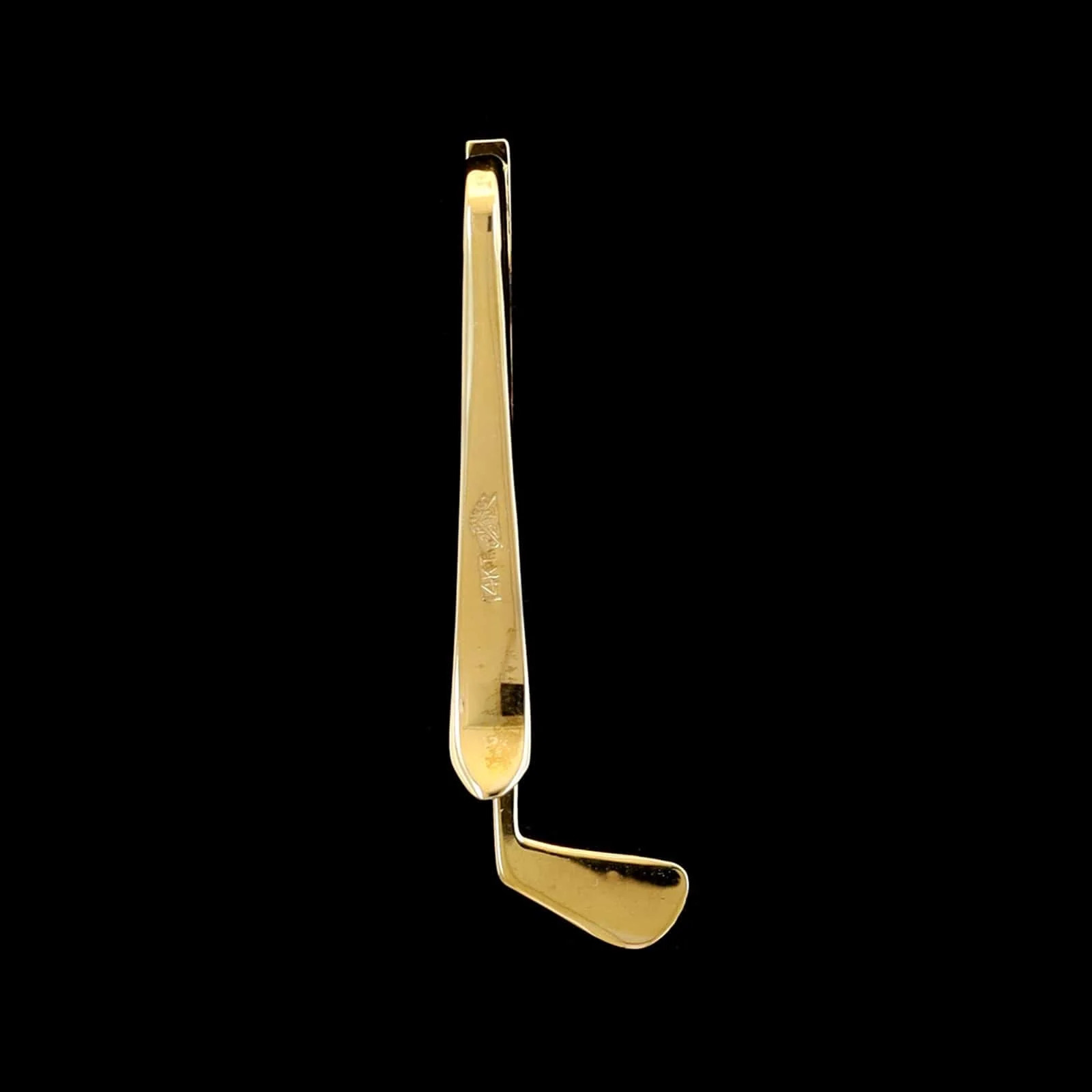 14K Yellow Gold Estate Golf Club Tie Clip - Image 2