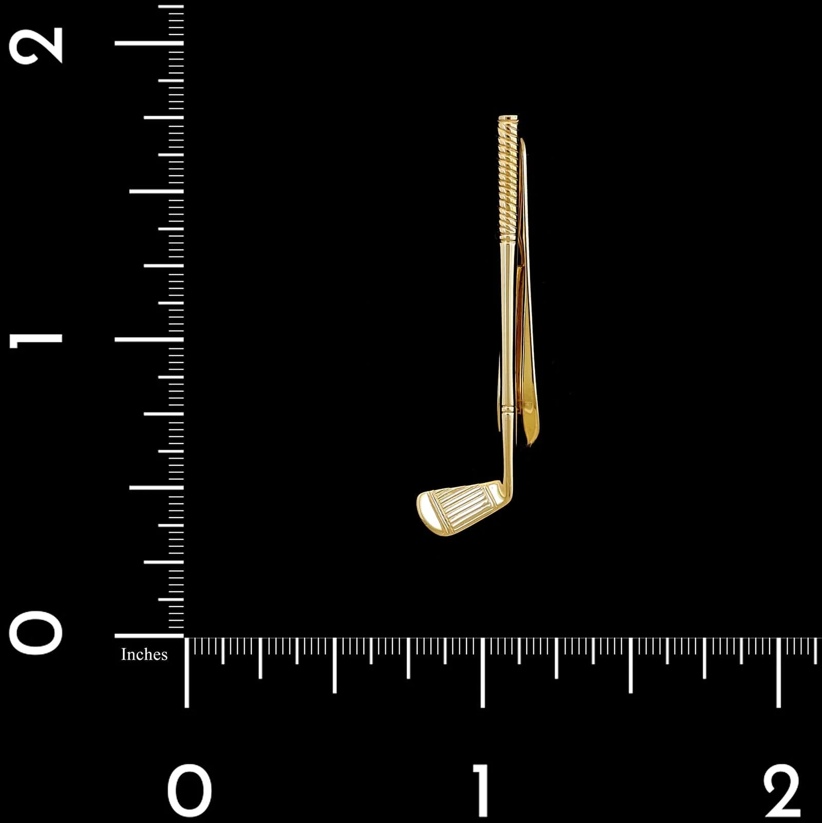 14K Yellow Gold Estate Golf Club Tie Clip - Image 3