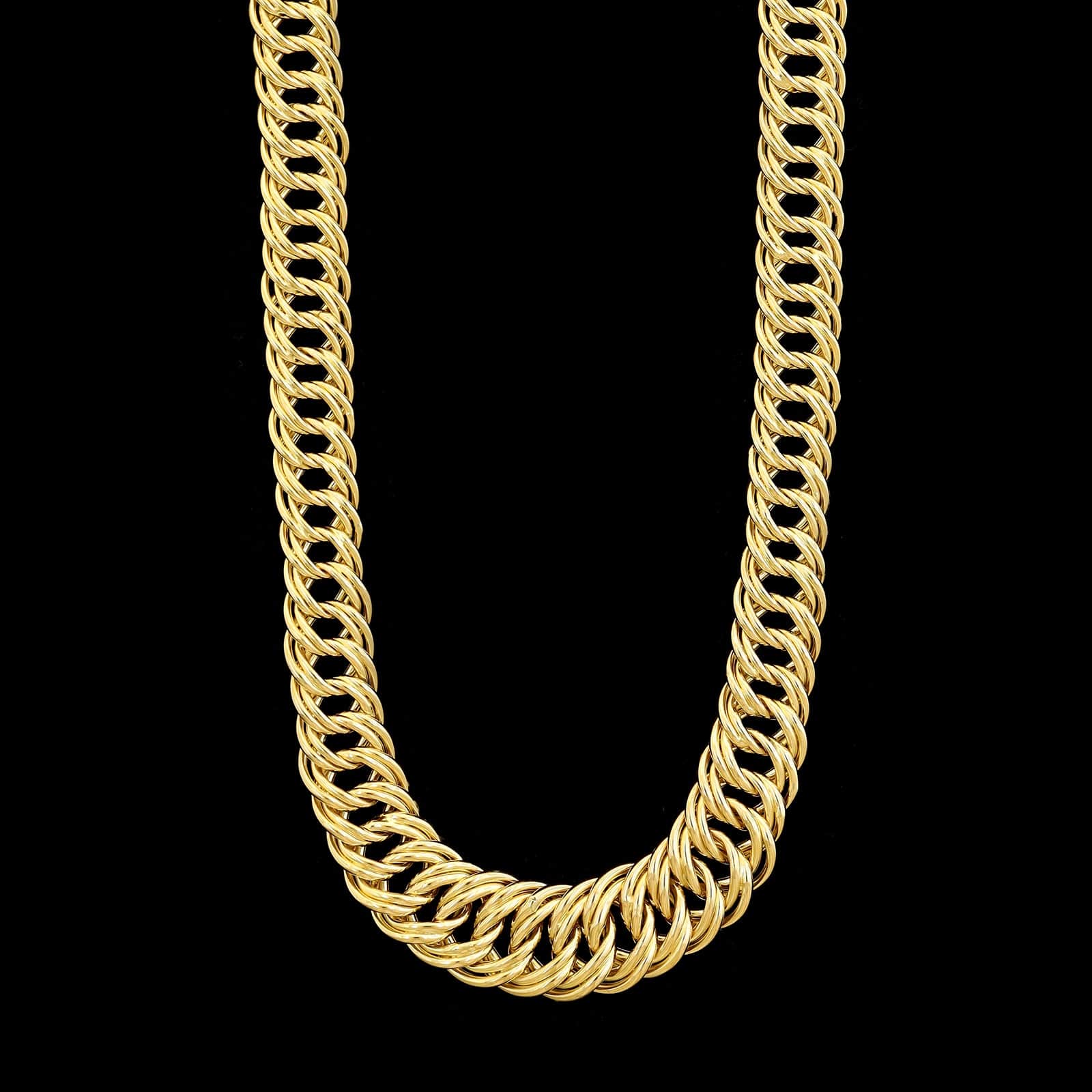 14K Yellow Gold Estate Graduated Link Necklace