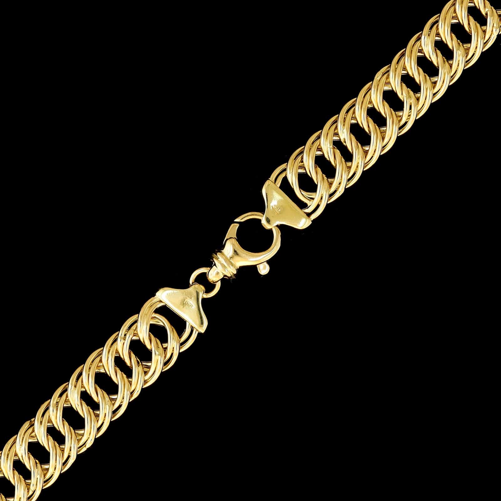 14K Yellow Gold Estate Graduated Link Necklace - Image 2