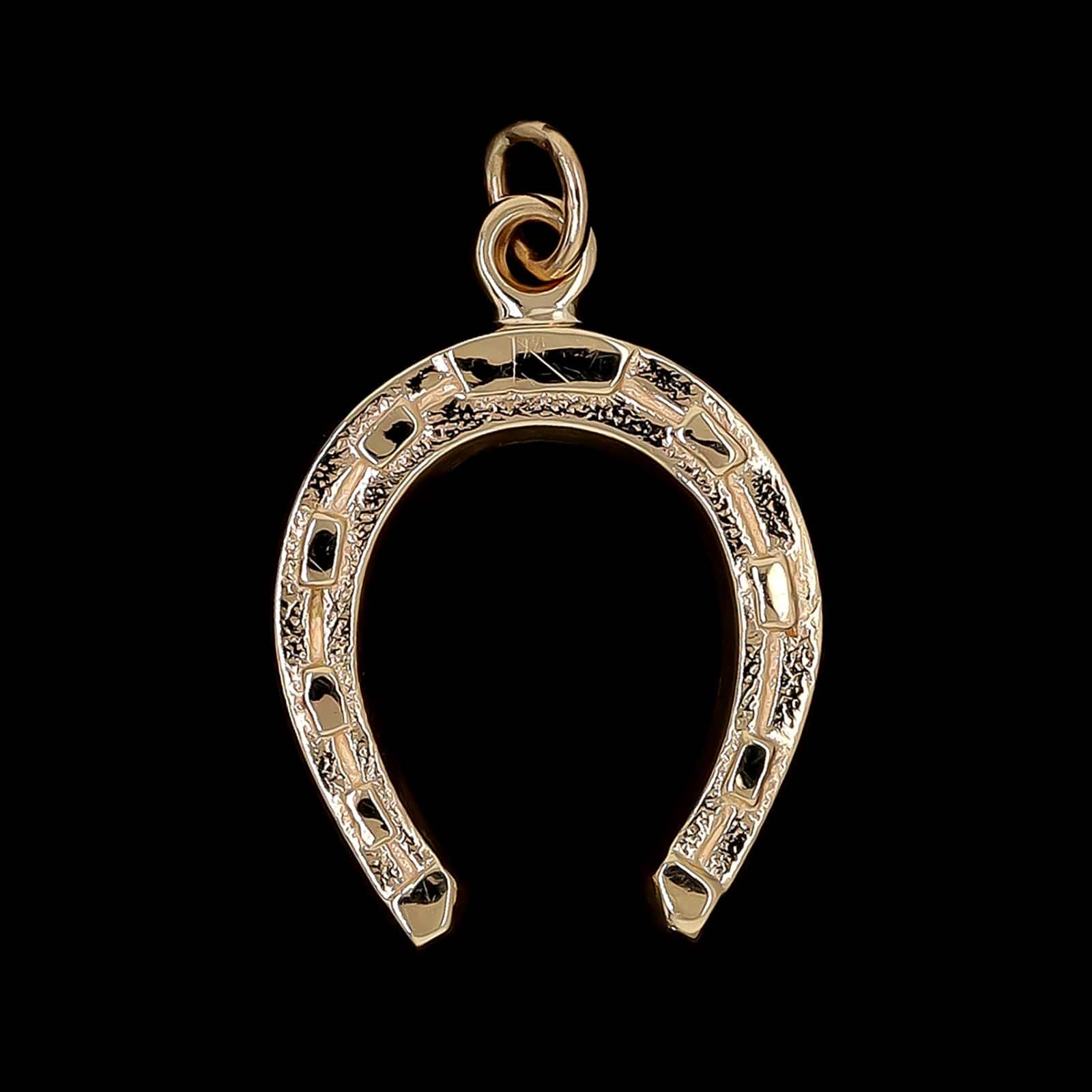 14K Yellow Gold Estate Horseshoe Charm