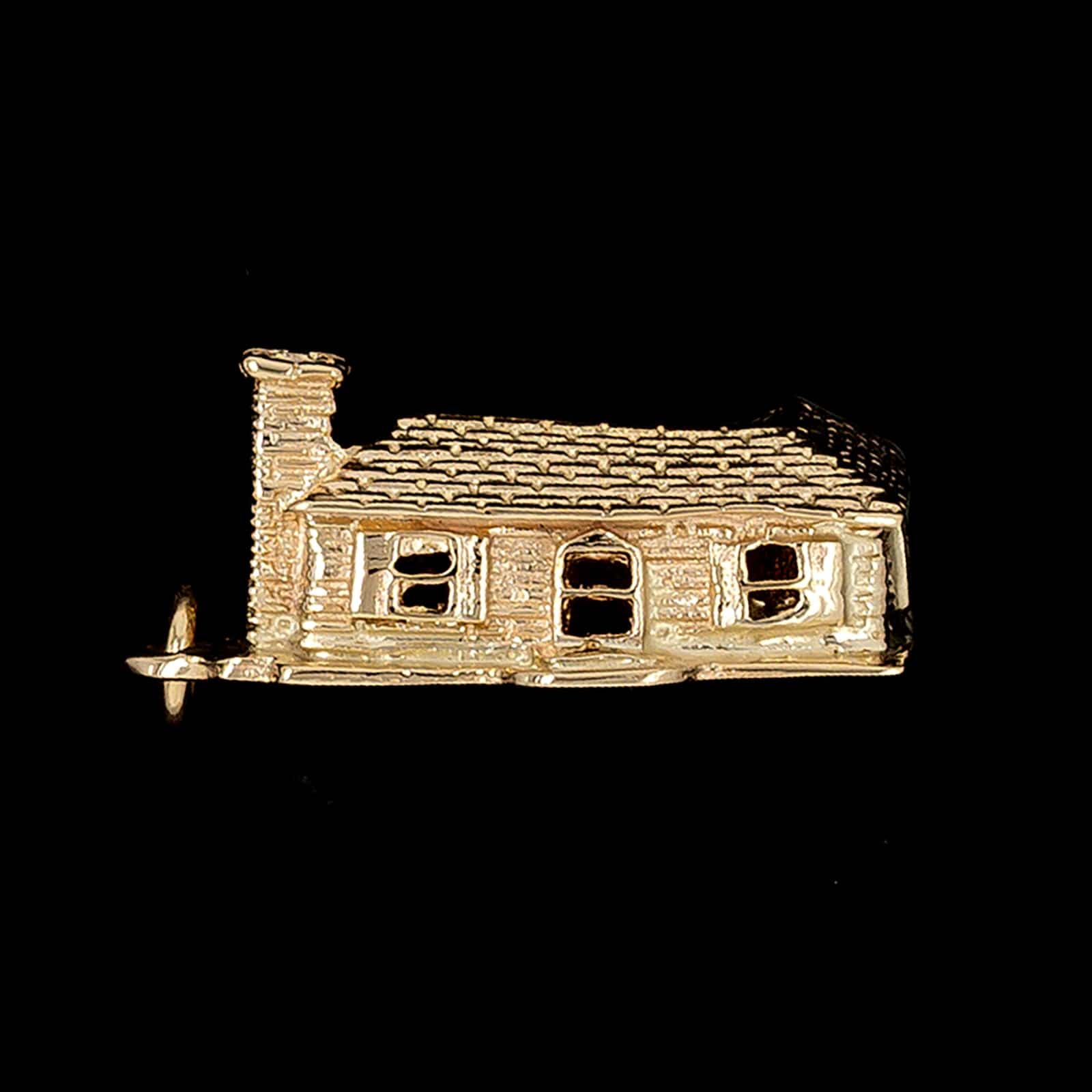 14K Yellow Gold Estate House Charm