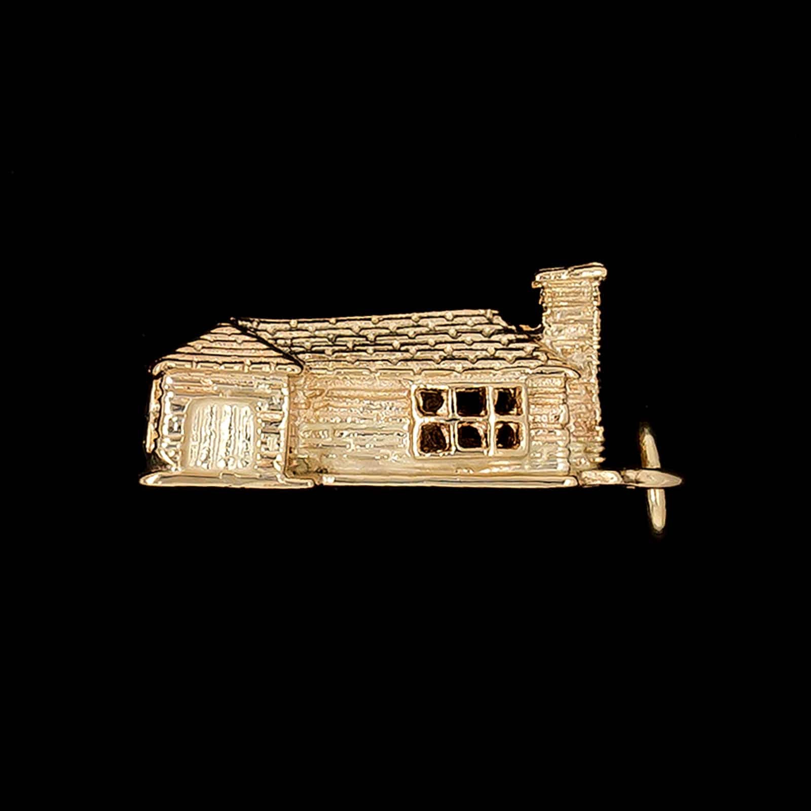 14K Yellow Gold Estate House Charm - Image 2
