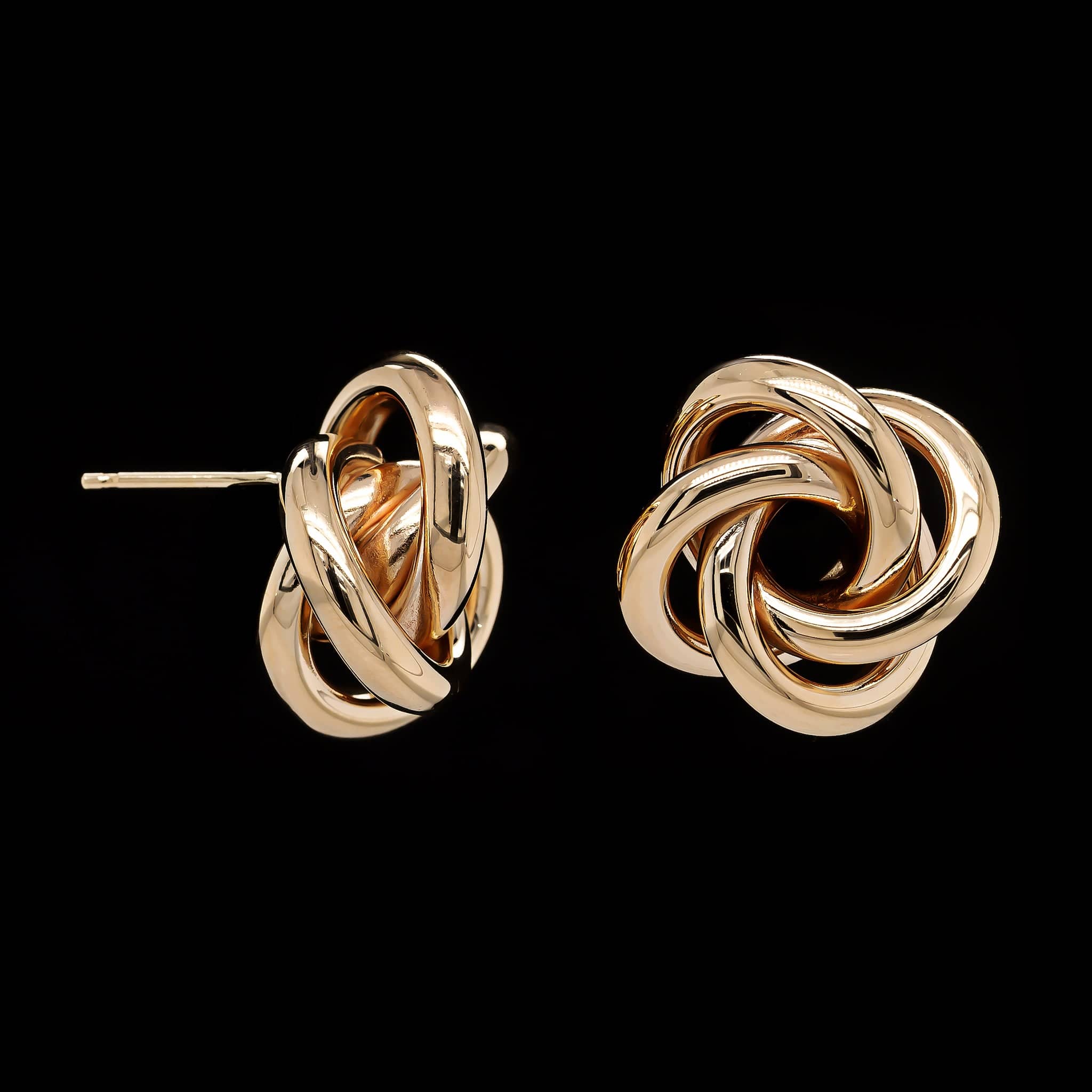 14K Yellow Gold Estate Knot Earrings
