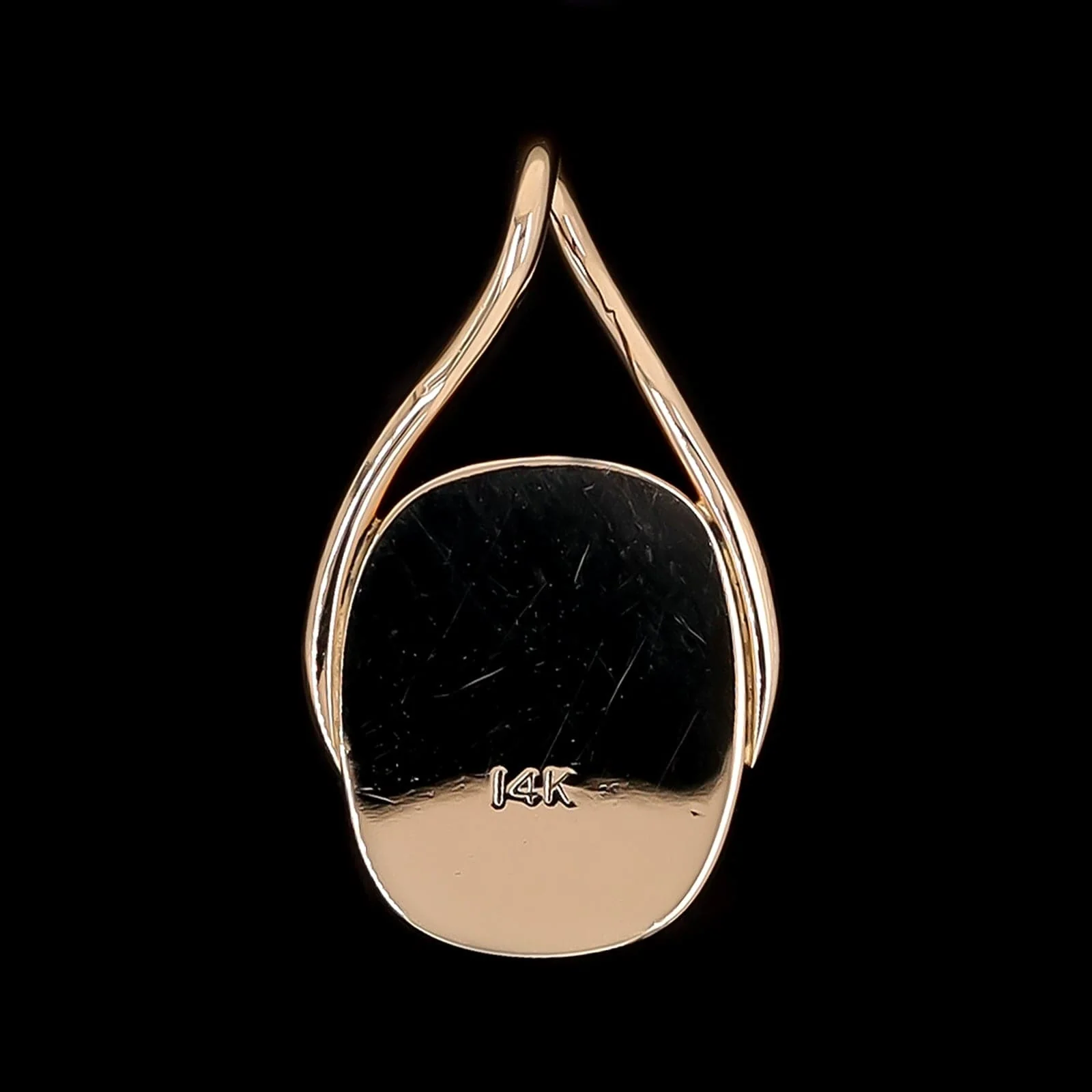 14K Yellow Gold Estate Lapis Scarab Pendant - Image 2