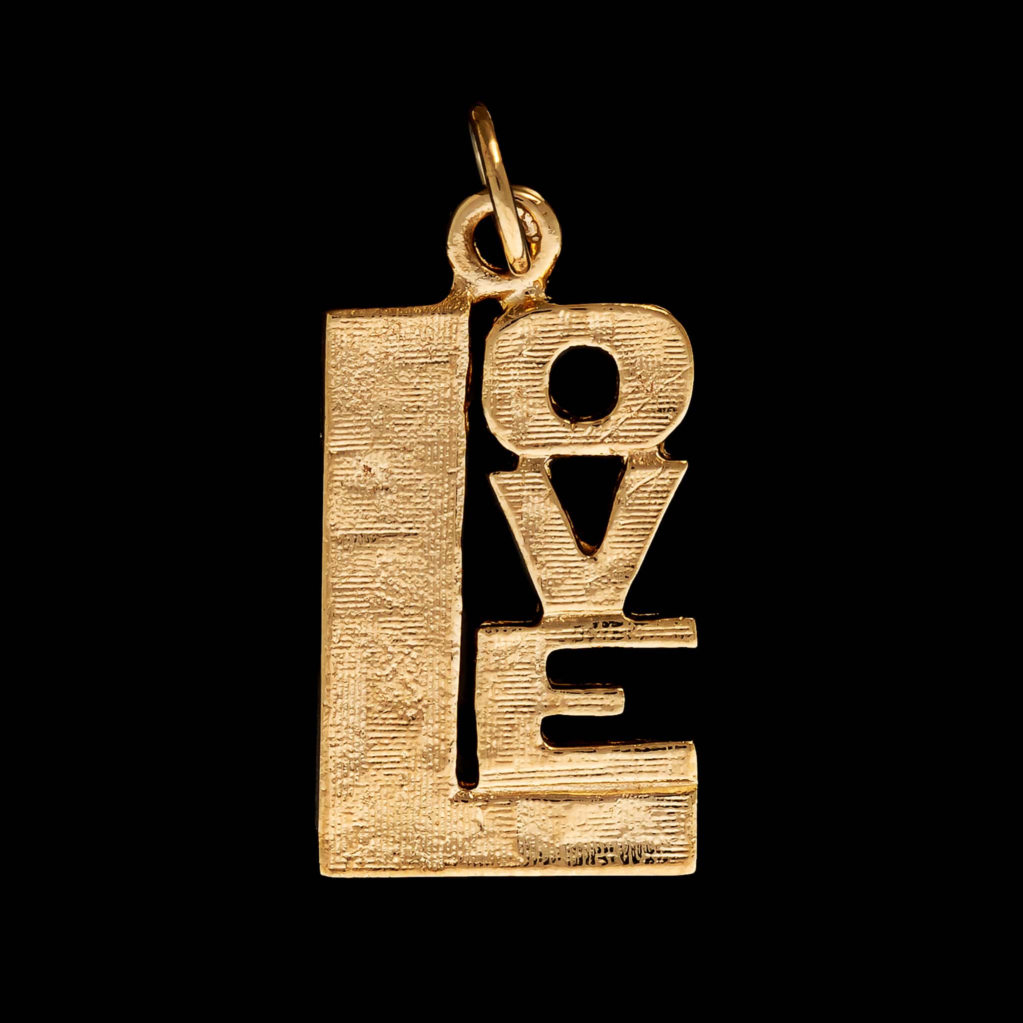 14K Yellow Gold Estate Love Charm