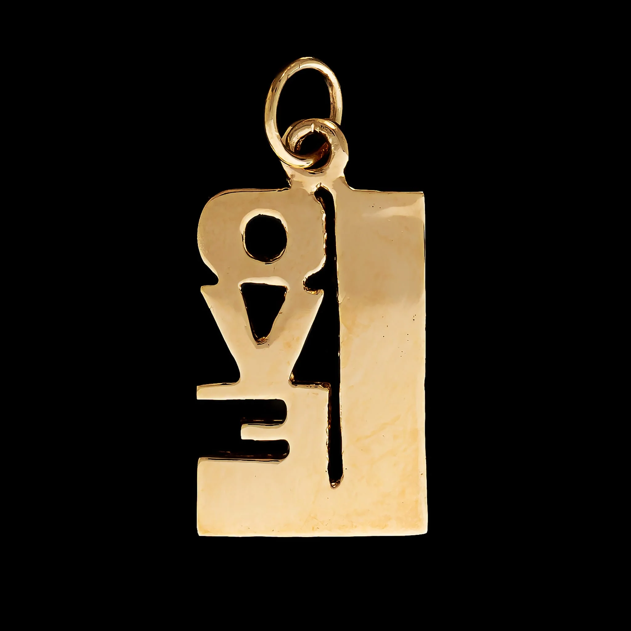 14K Yellow Gold Estate Love Charm - Image 2