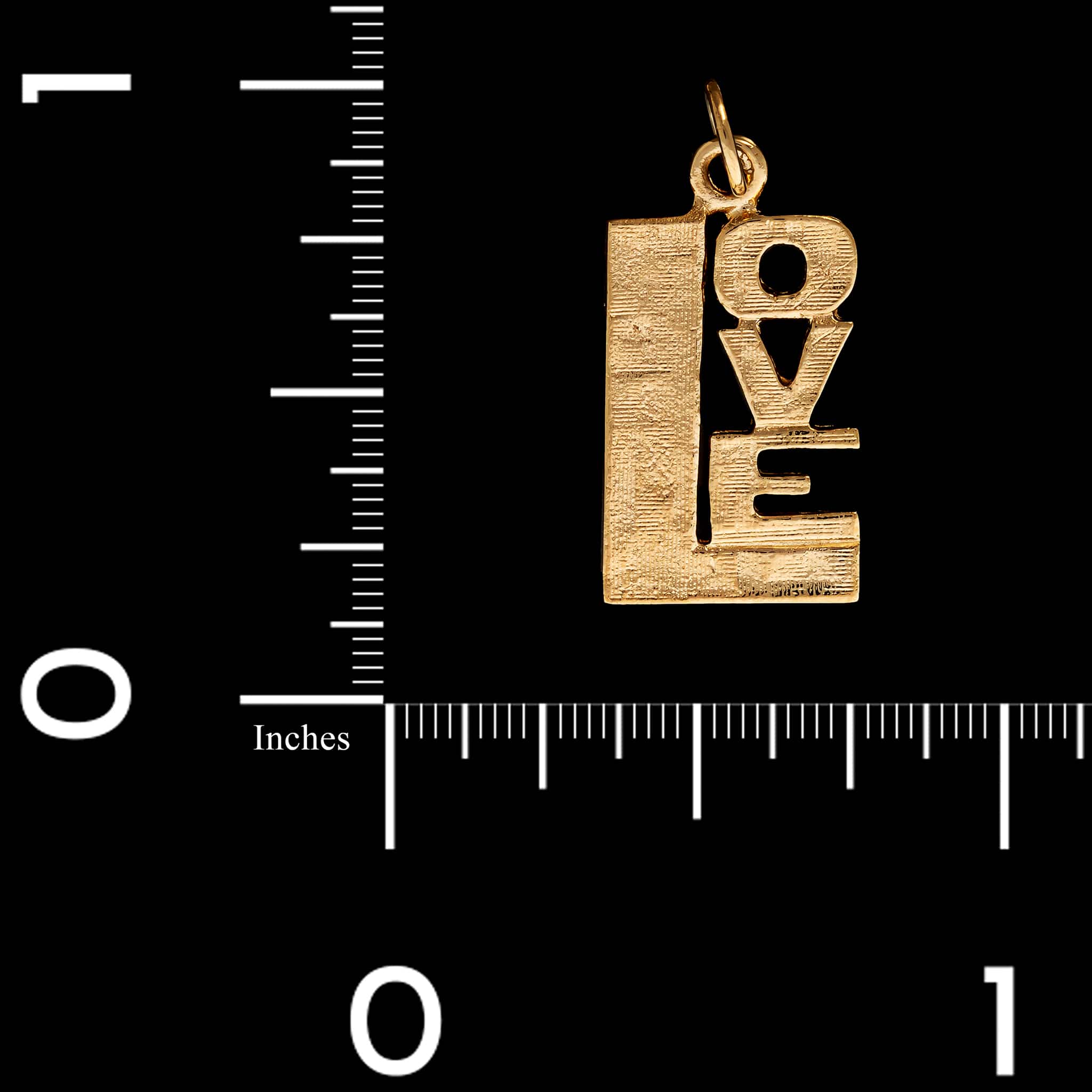 14K Yellow Gold Estate Love Charm - Image 3